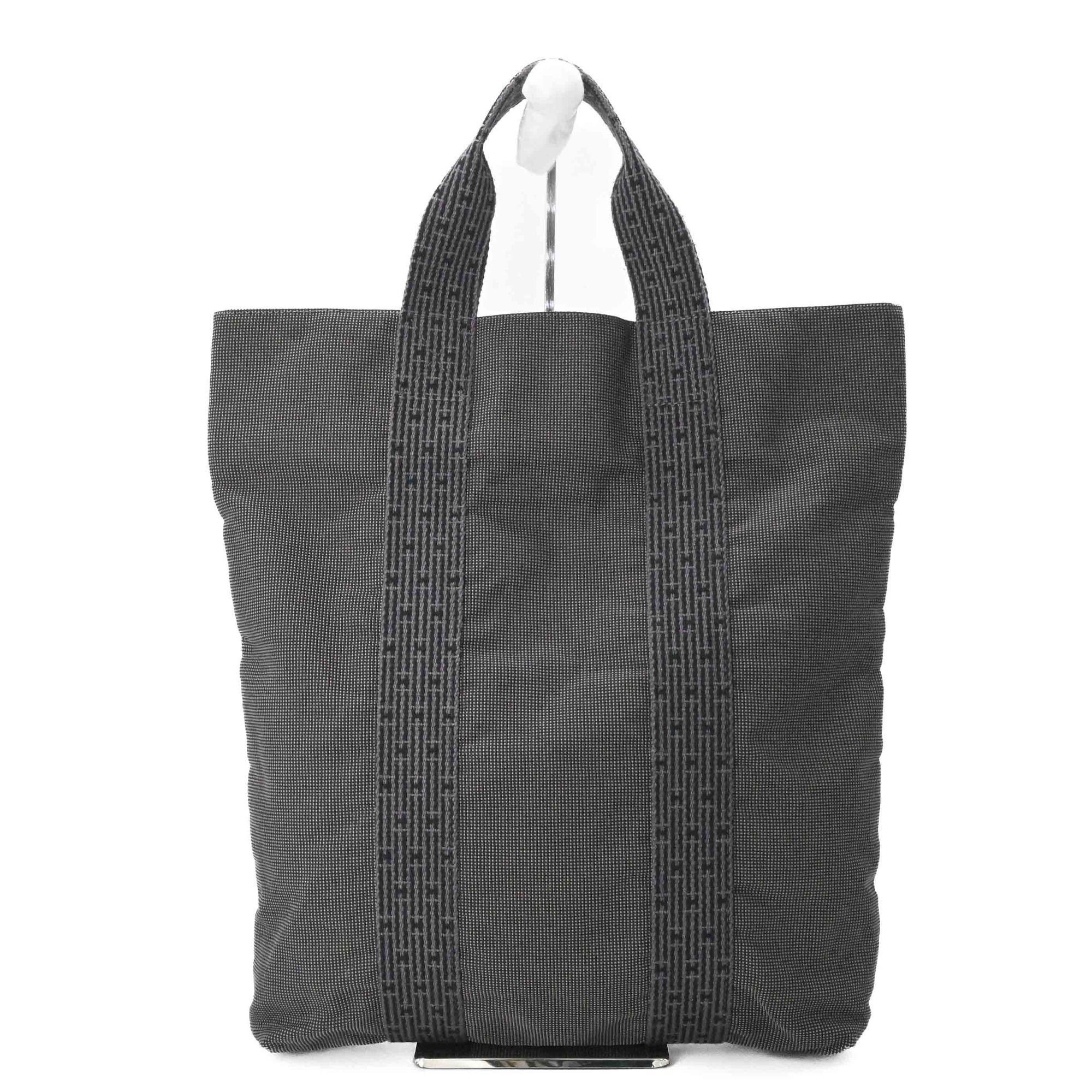 Hermes HERMES Airline Cabas Tote Bag Handbag Canvas Gray Size ONE SIZE - 2 Thumbnail
