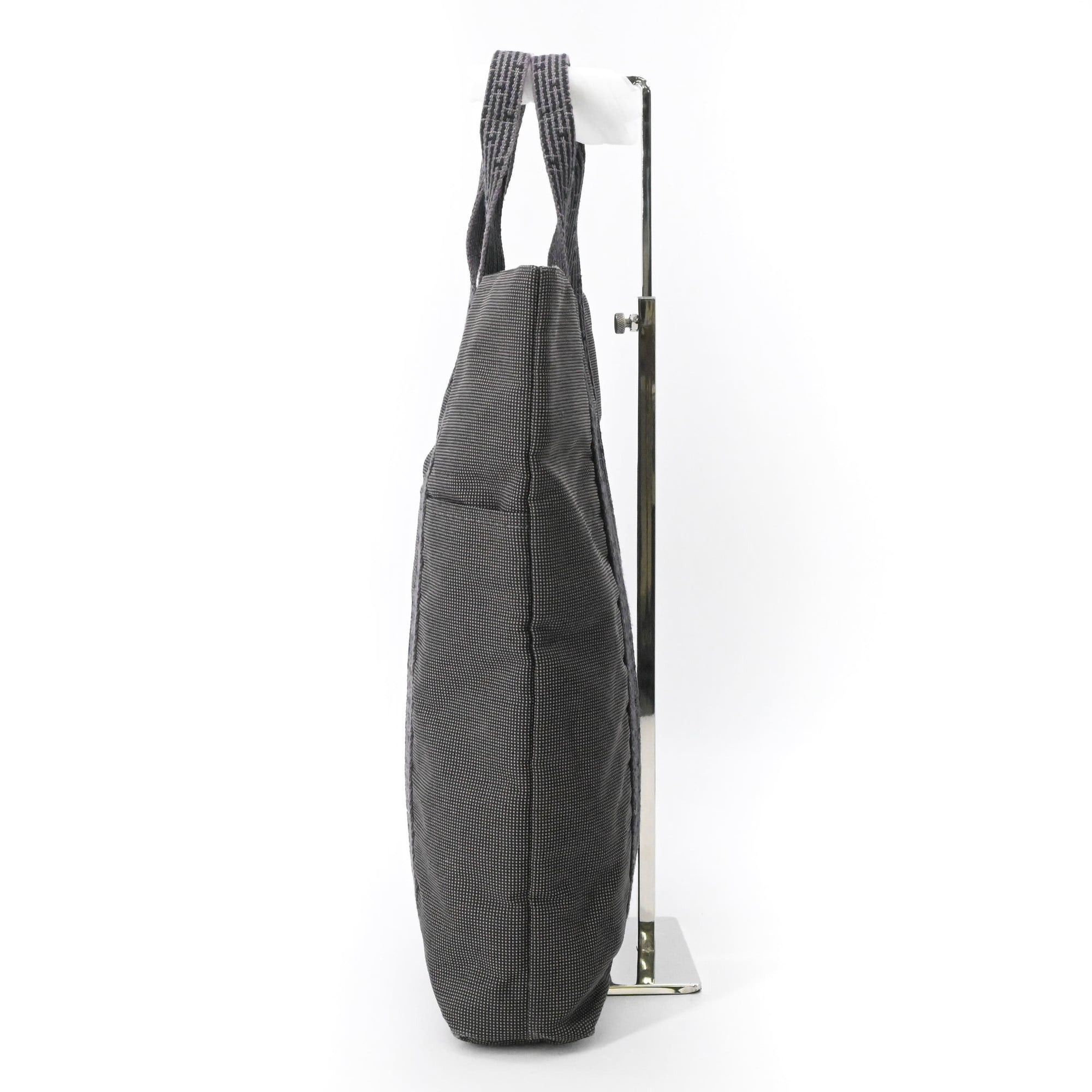 Hermes HERMES Airline Cabas Tote Bag Handbag Canvas Gray Size ONE SIZE - 3 Thumbnail