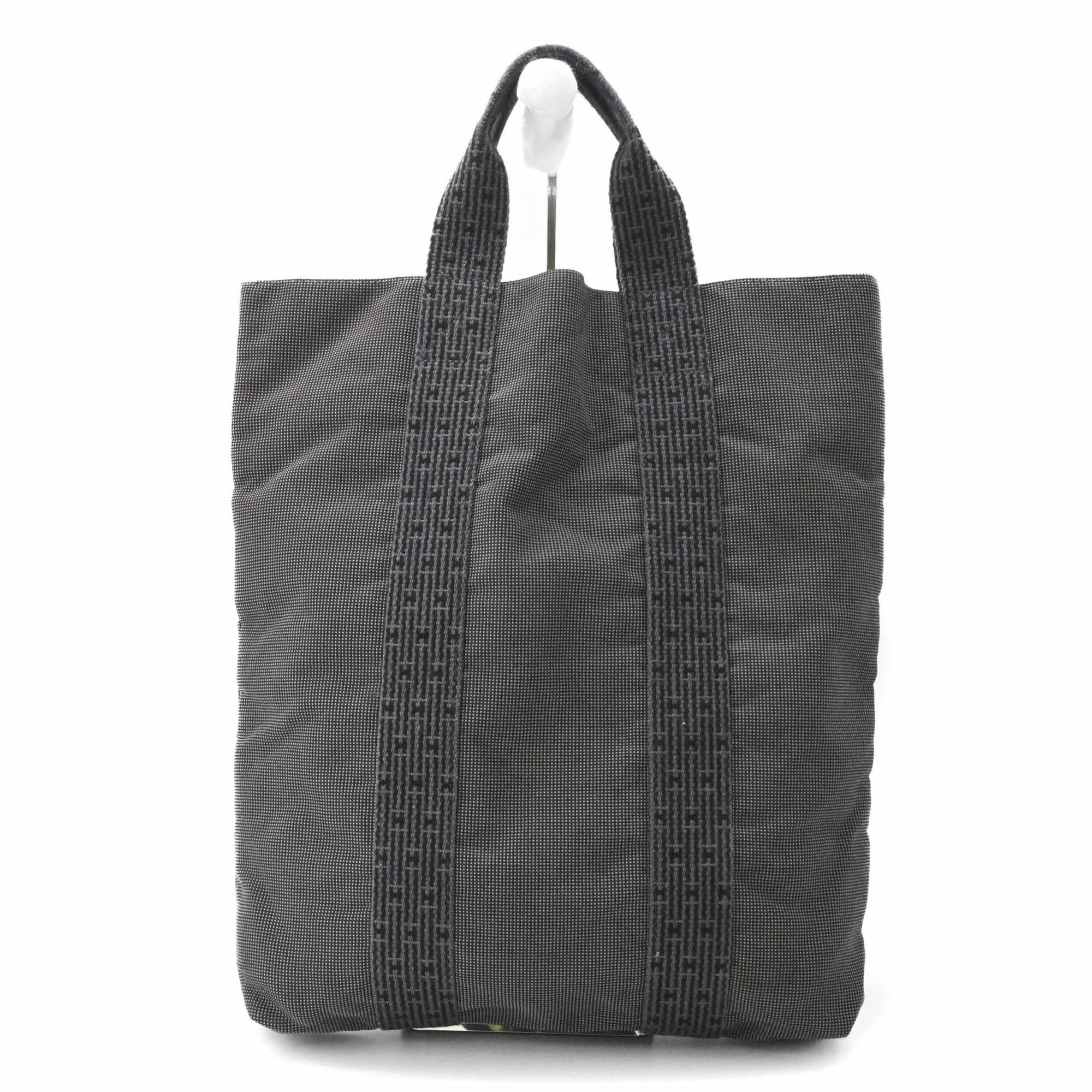 Hermes HERMES Airline Cabas Tote Bag Handbag Canvas Gray Size ONE SIZE - 2 Thumbnail