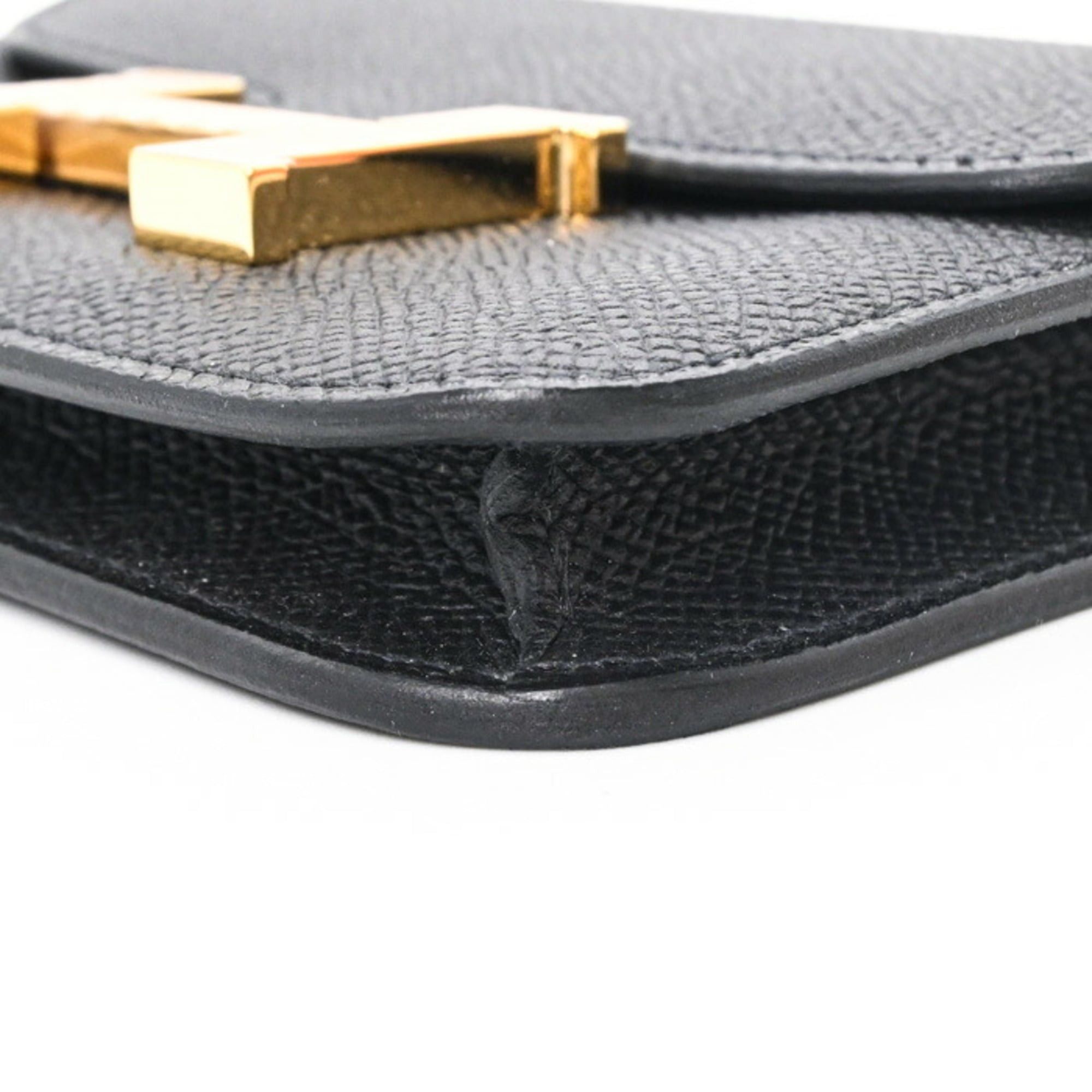 Hermes HERMES Constance Epsom Compact Wallet Black #W Size ONE SIZE - 8 Thumbnail
