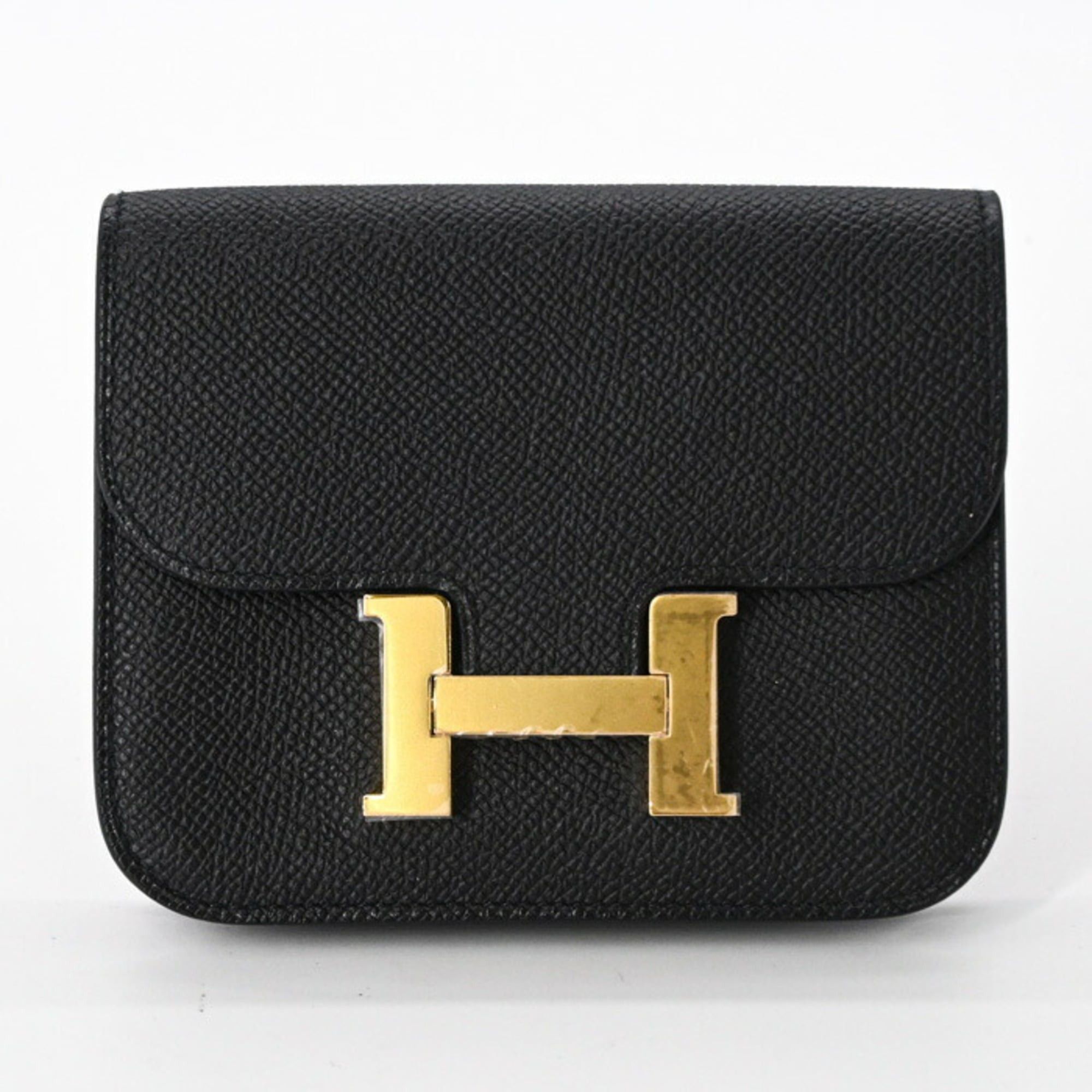 Hermes HERMES Constance Epsom Compact Wallet Black #W Size ONE SIZE - 2 Thumbnail