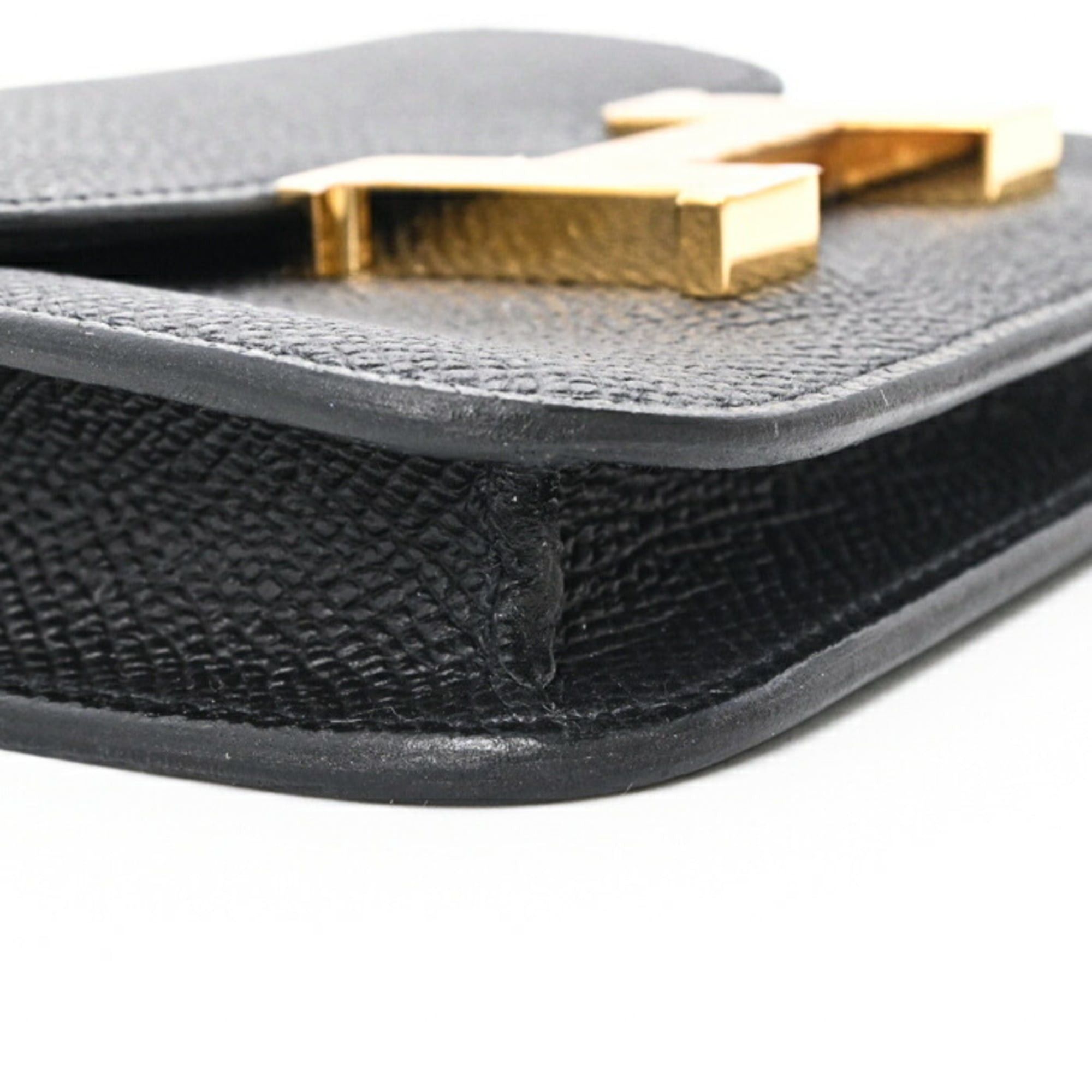 Hermes HERMES Constance Epsom Compact Wallet Black #W Size ONE SIZE - 7 Thumbnail