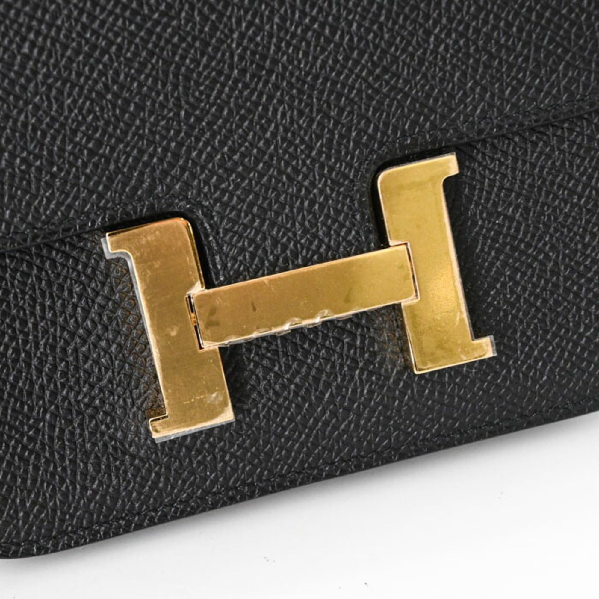 Hermes HERMES Constance Epsom Compact Wallet Black #W Size ONE SIZE - 5 Thumbnail