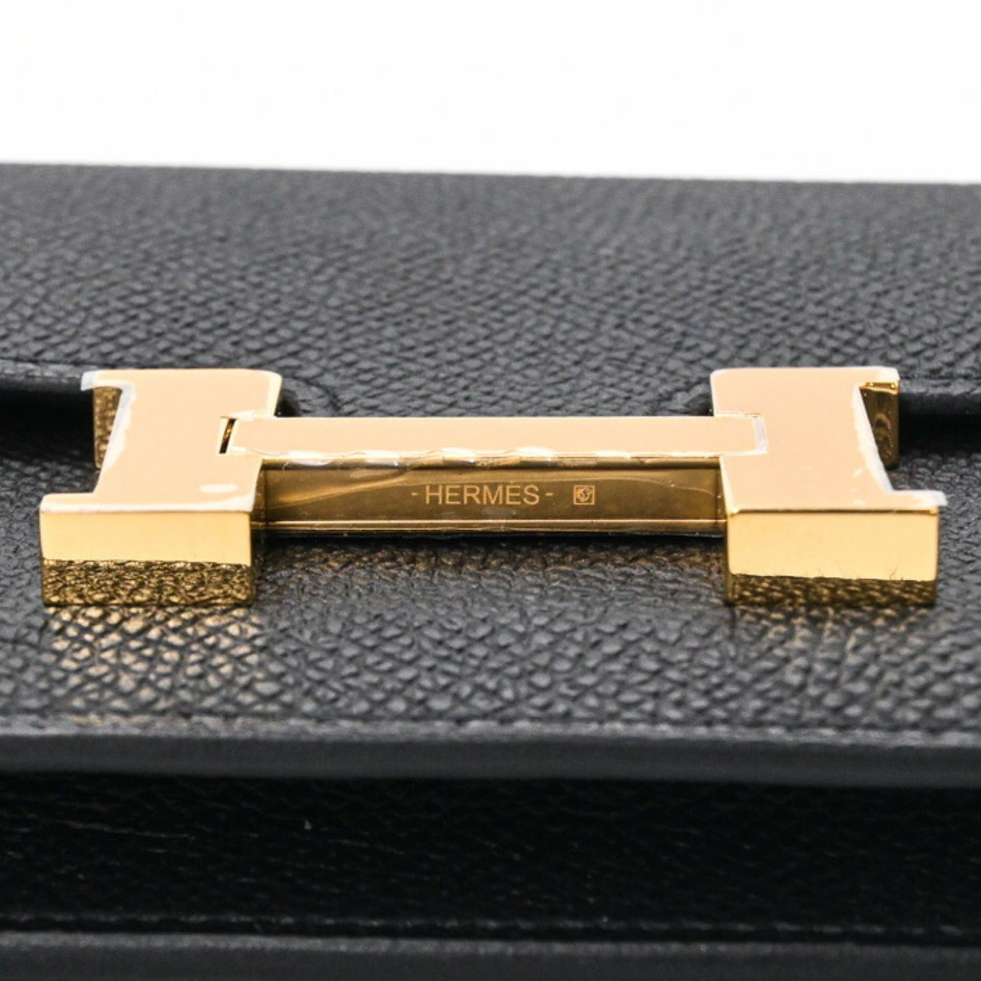 Hermes HERMES Constance Epsom Compact Wallet Black #W Size ONE SIZE - 6 Thumbnail