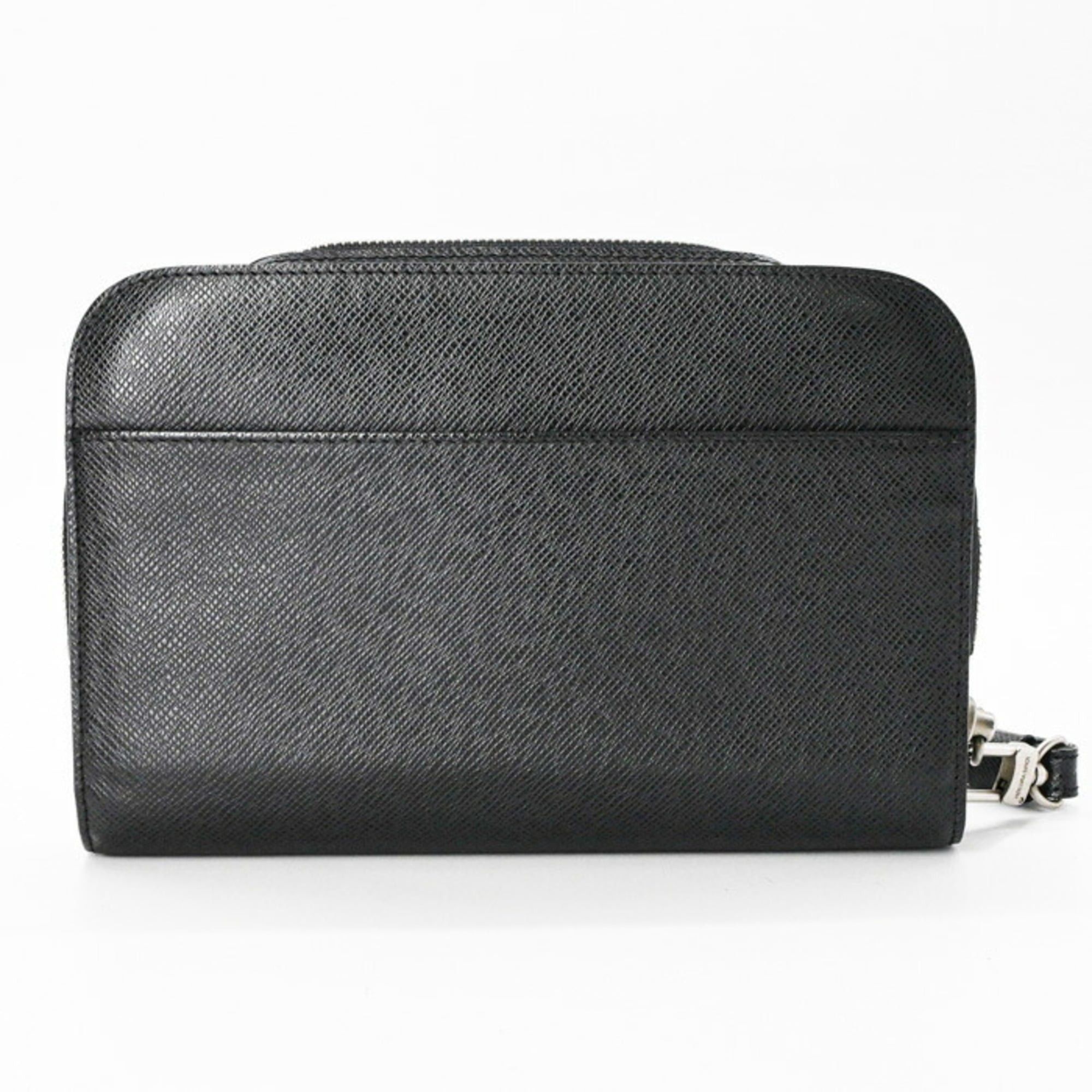 Louis Vuitton LOUIS VUITTON Taiga Baikal Leather Clutch Bag, Ardoise M30182 Size ONE SIZE - 2 Thumbnail