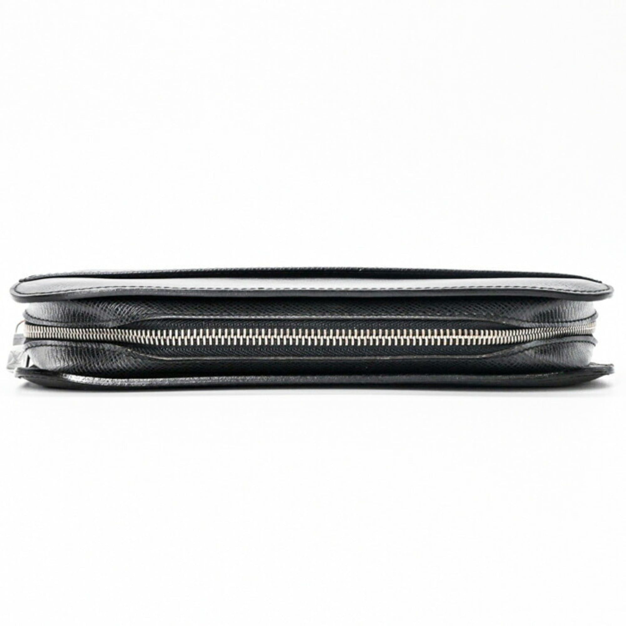 Louis Vuitton LOUIS VUITTON Taiga Baikal Leather Clutch Bag, Ardoise M30182 Size ONE SIZE - 5 Thumbnail