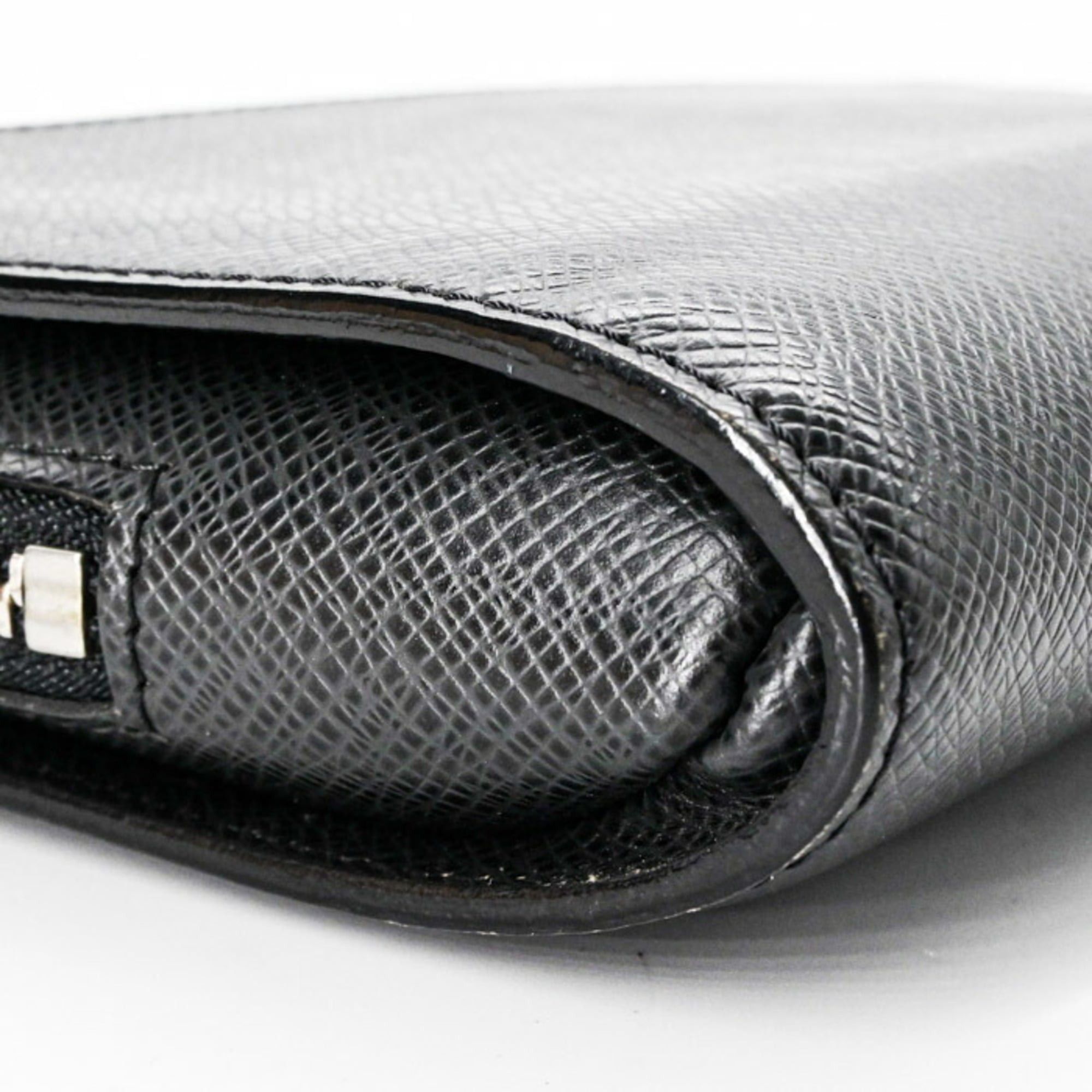 Louis Vuitton LOUIS VUITTON Taiga Baikal Leather Clutch Bag, Ardoise M30182 Size ONE SIZE - 6 Thumbnail