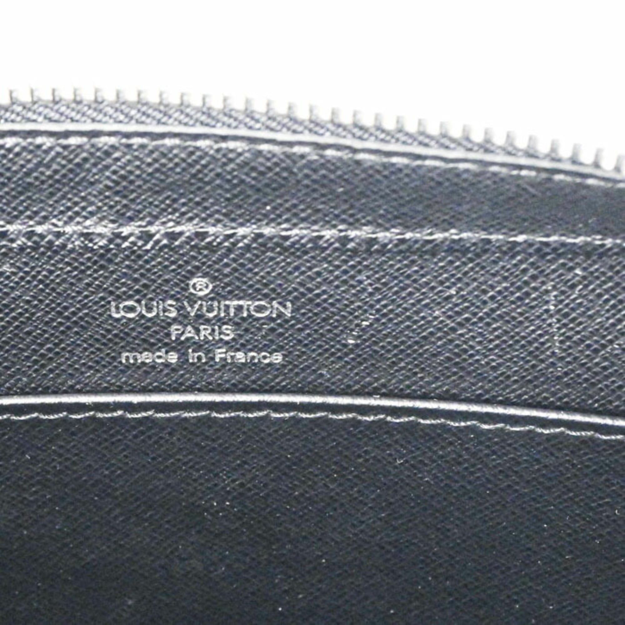 Louis Vuitton LOUIS VUITTON Taiga Baikal Leather Clutch Bag, Ardoise M30182 Size ONE SIZE - 14 Thumbnail