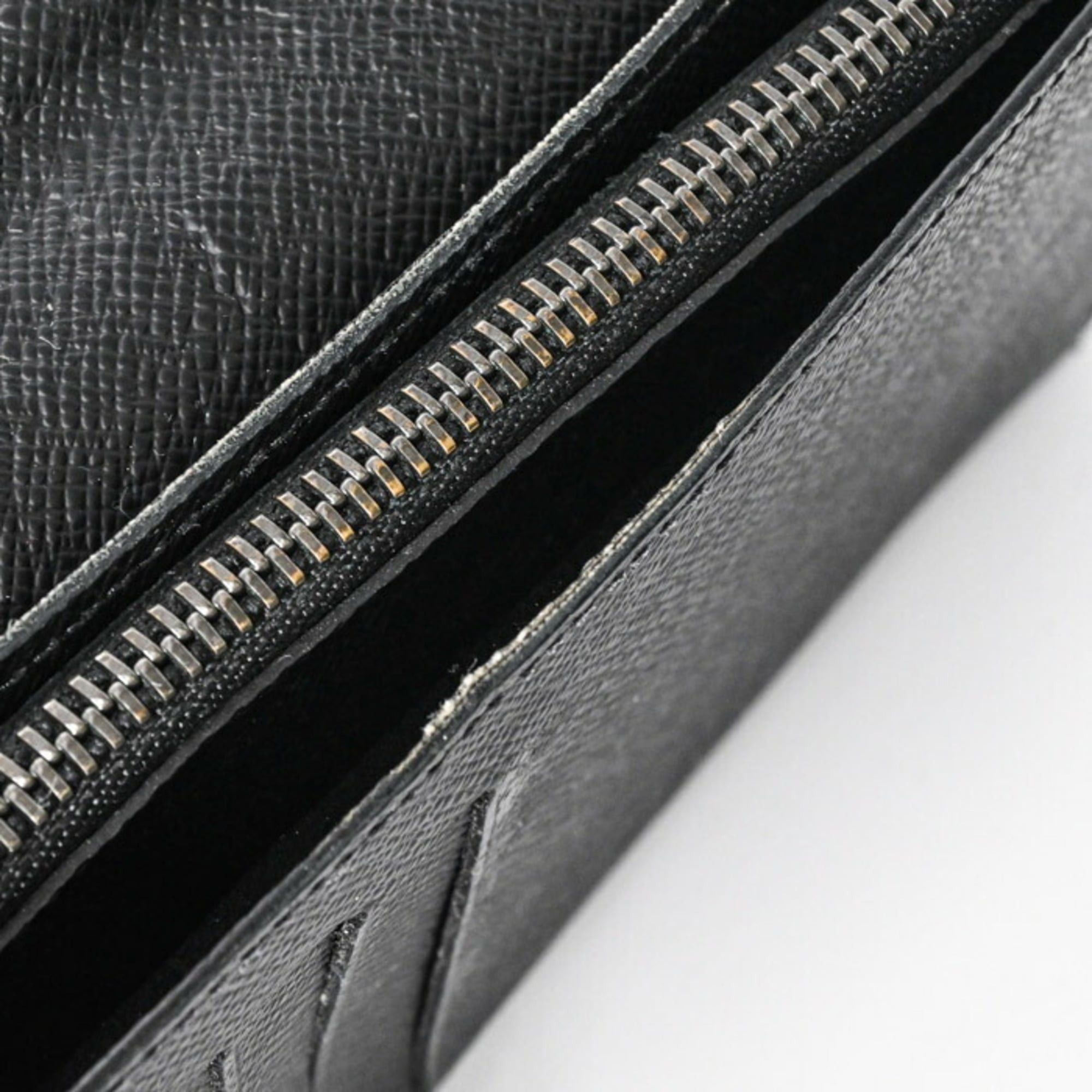 LOUIS VUITTON Monogram Eclipse Portefeuille Brazza Long Wallet, Black, M61697