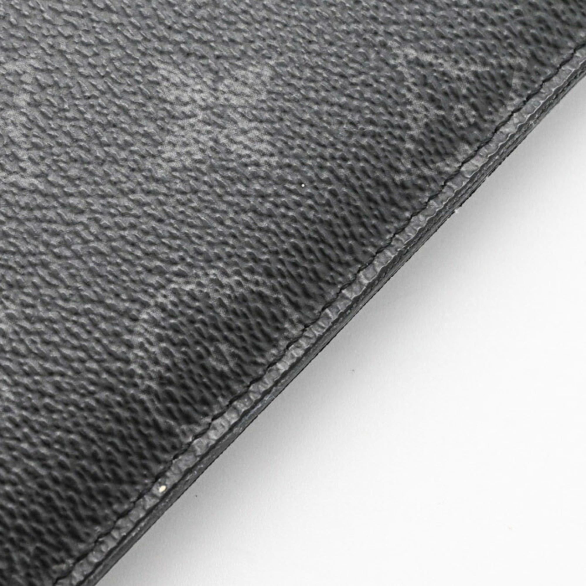 LOUIS VUITTON Monogram Eclipse Portefeuille Brazza Long Wallet, Black, M61697