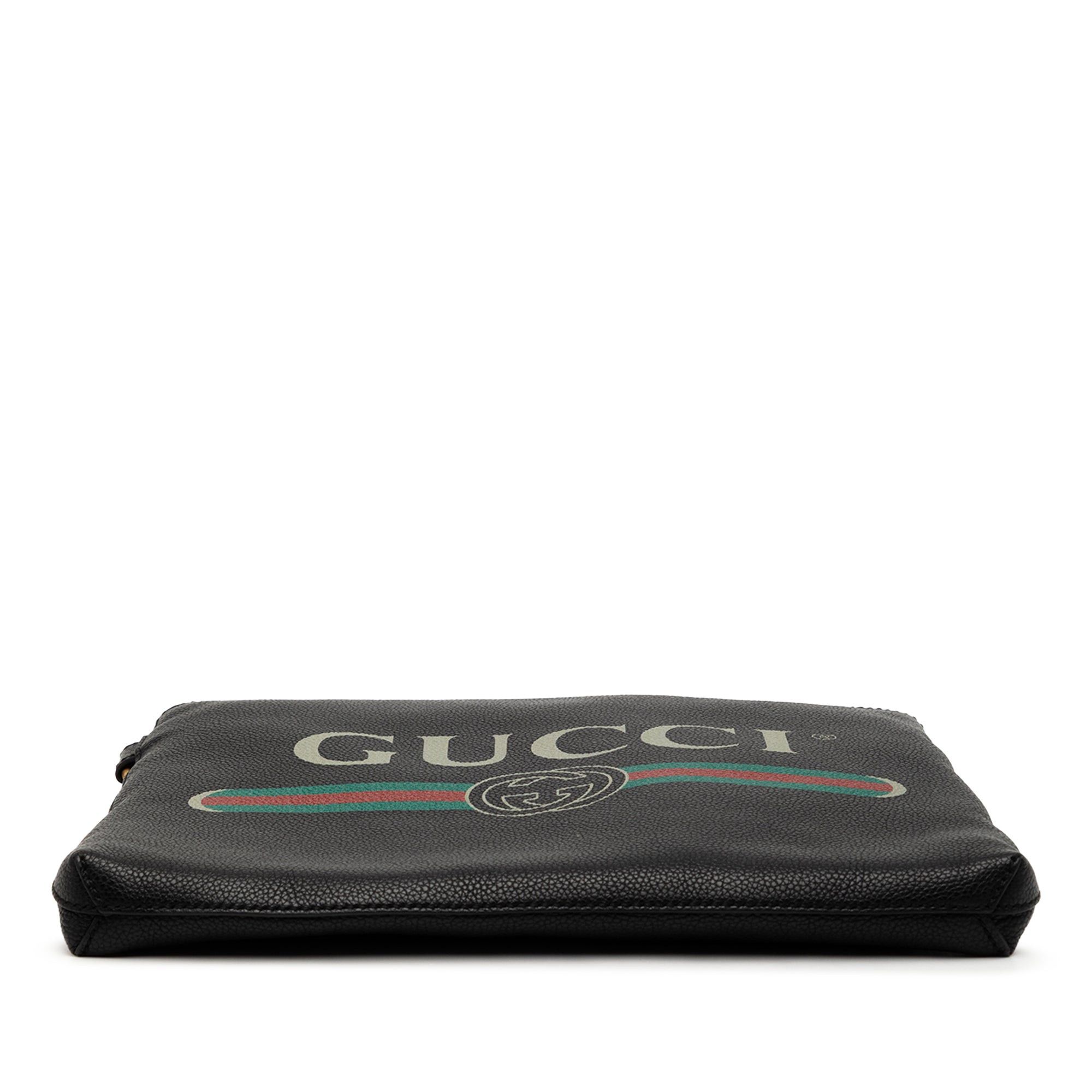 Leather Logo Clutch