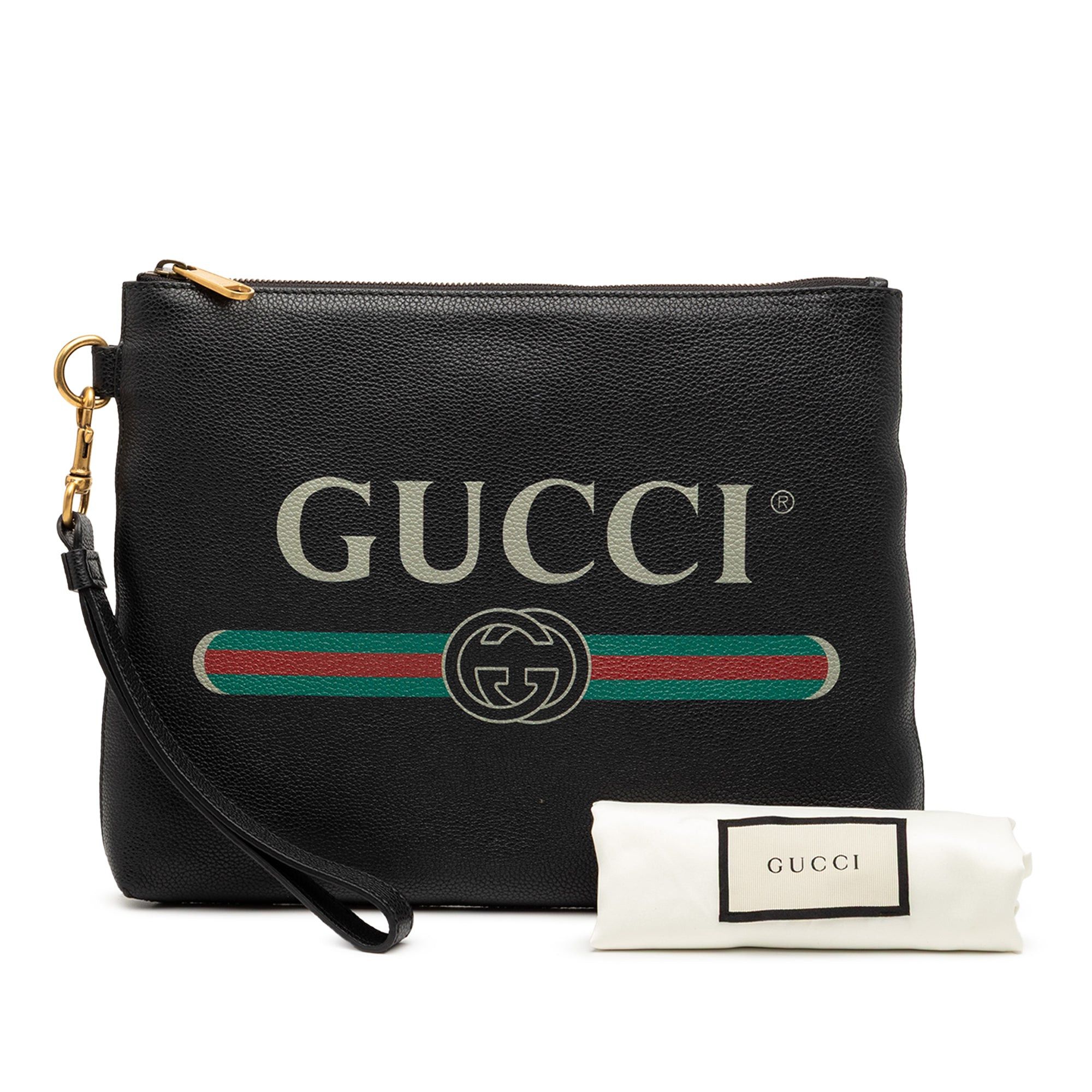 Leather Logo Clutch