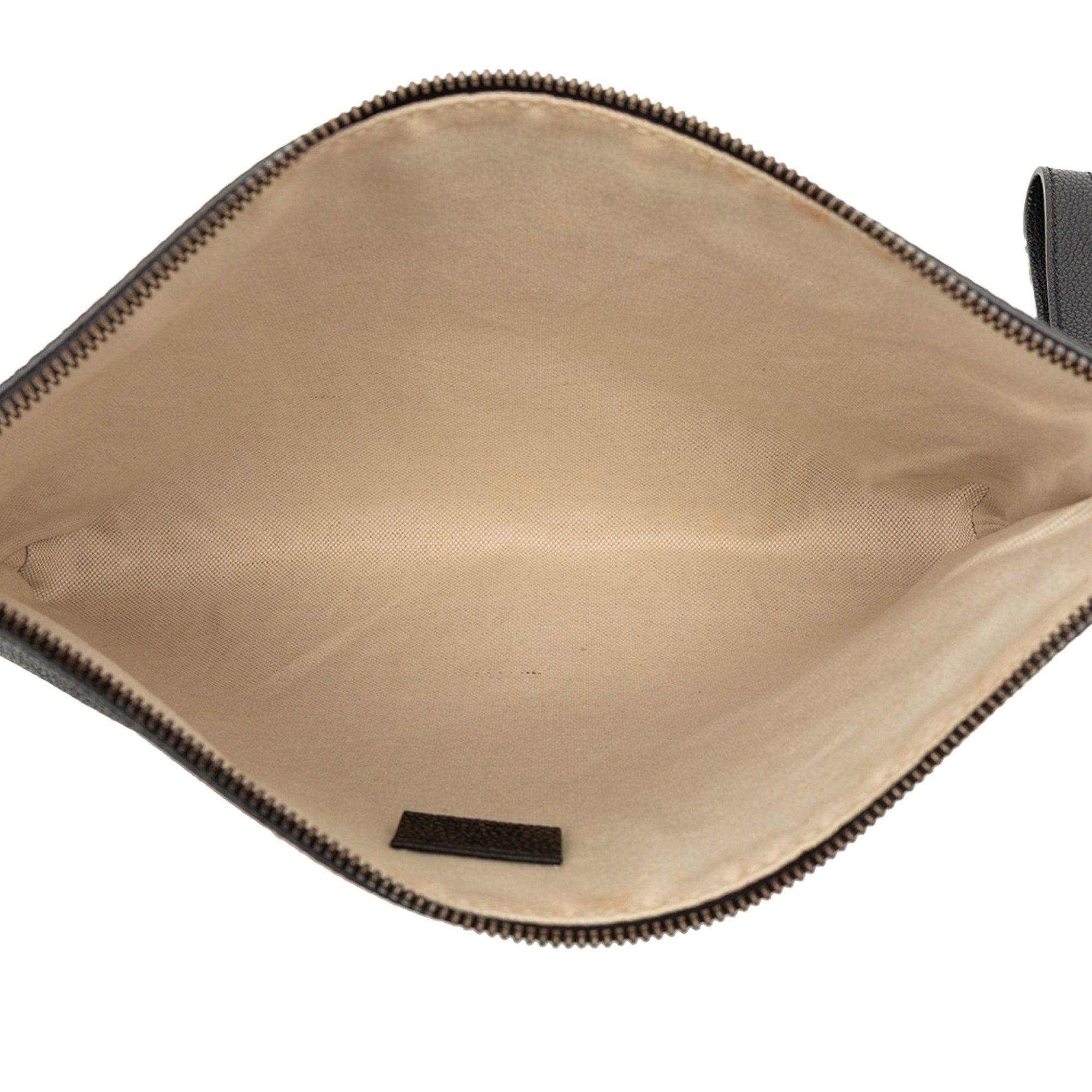 Leather Logo Clutch
