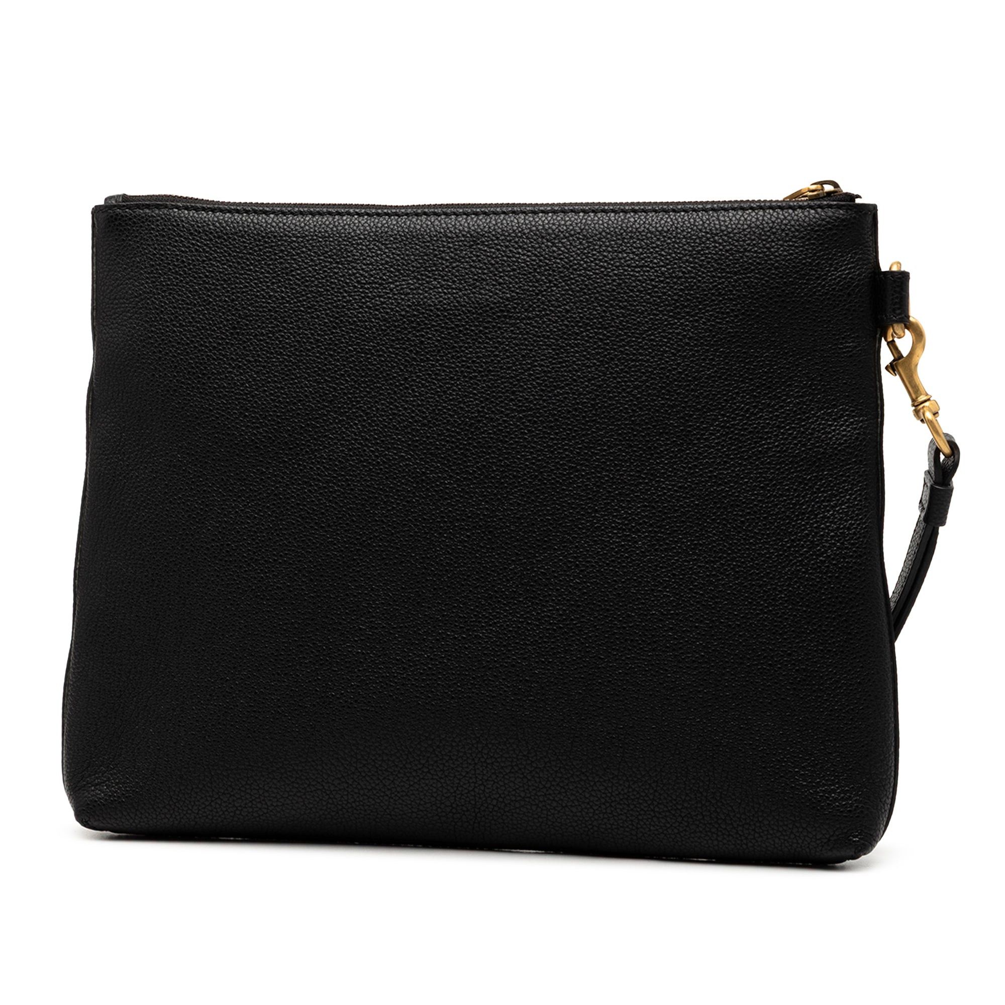 Leather Logo Clutch