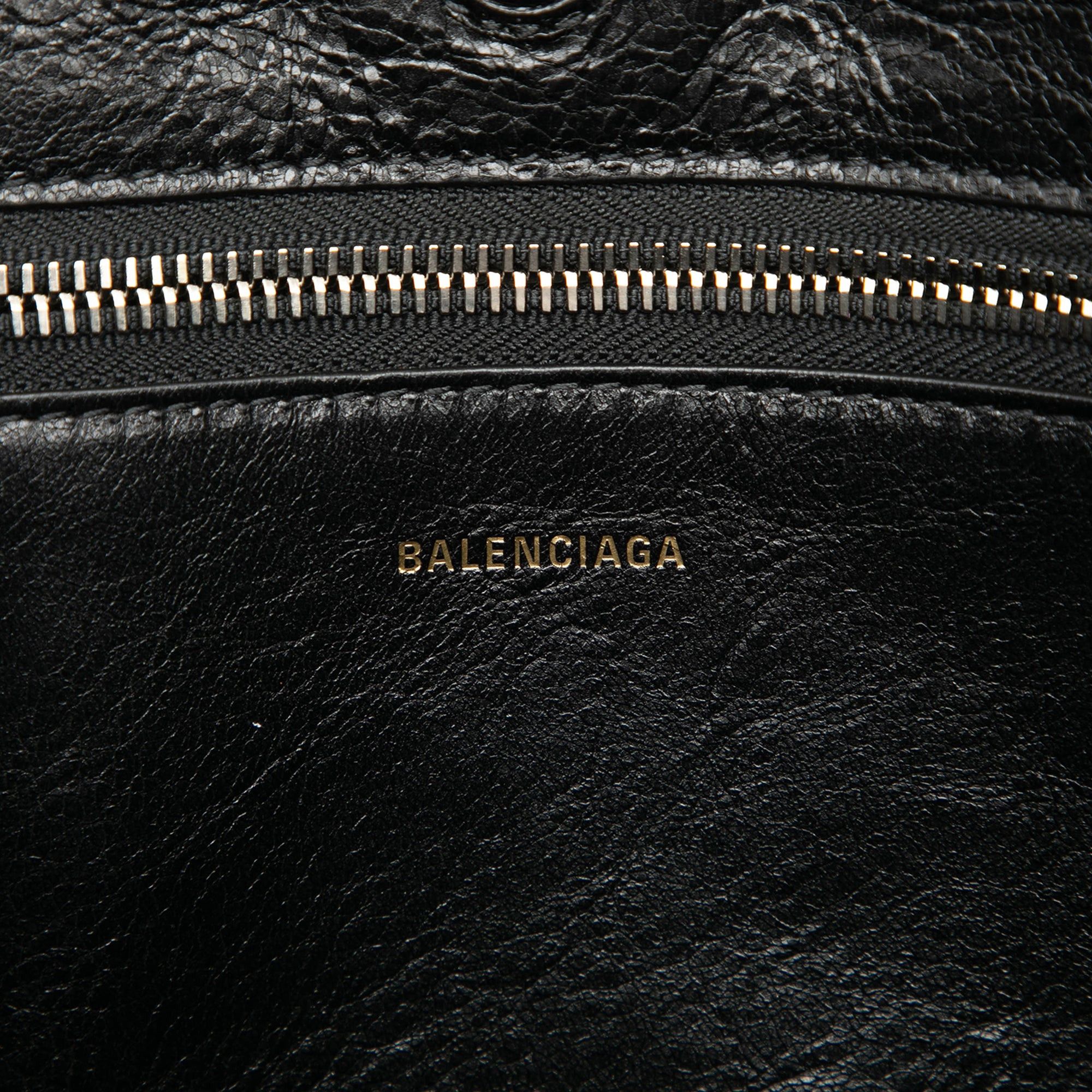 Balenciaga Small Shearling and Leather Barbes East West Shopper Tote Size ONE SIZE - 5 Thumbnail