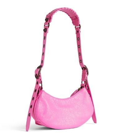 Balenciaga le cagole xs shoulder bag in glossy pink arena lambskin leather with brass hardware Size ONE SIZE - 3 Thumbnail
