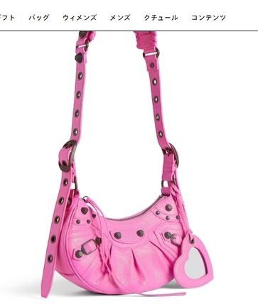 Balenciaga le cagole xs shoulder bag in glossy pink arena lambskin leather with brass hardware Size ONE SIZE - 2 Thumbnail