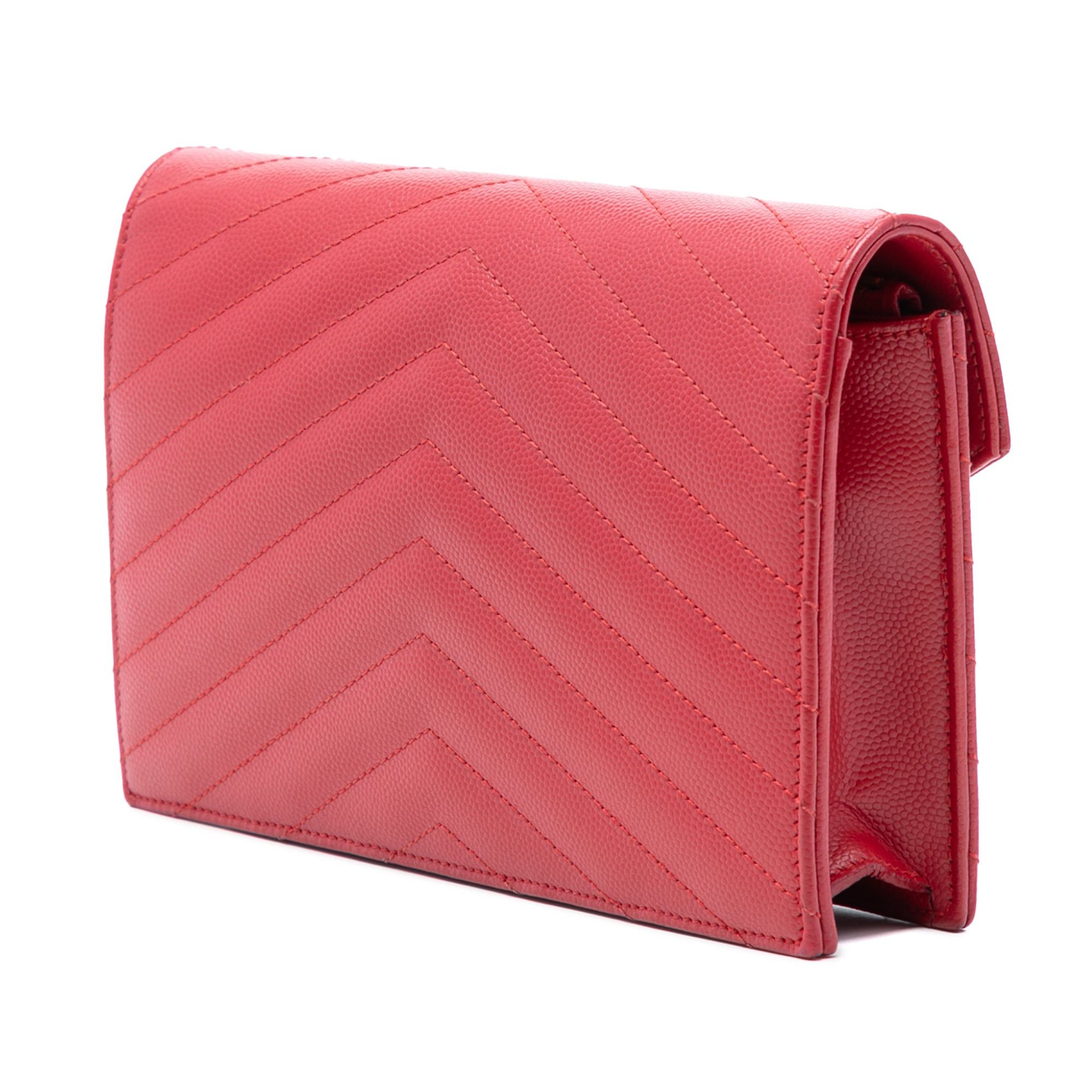 Saint Laurent Paris Grain De Poudre Cassandre Envelope Chain Wallet Size ONE SIZE - 2 Thumbnail