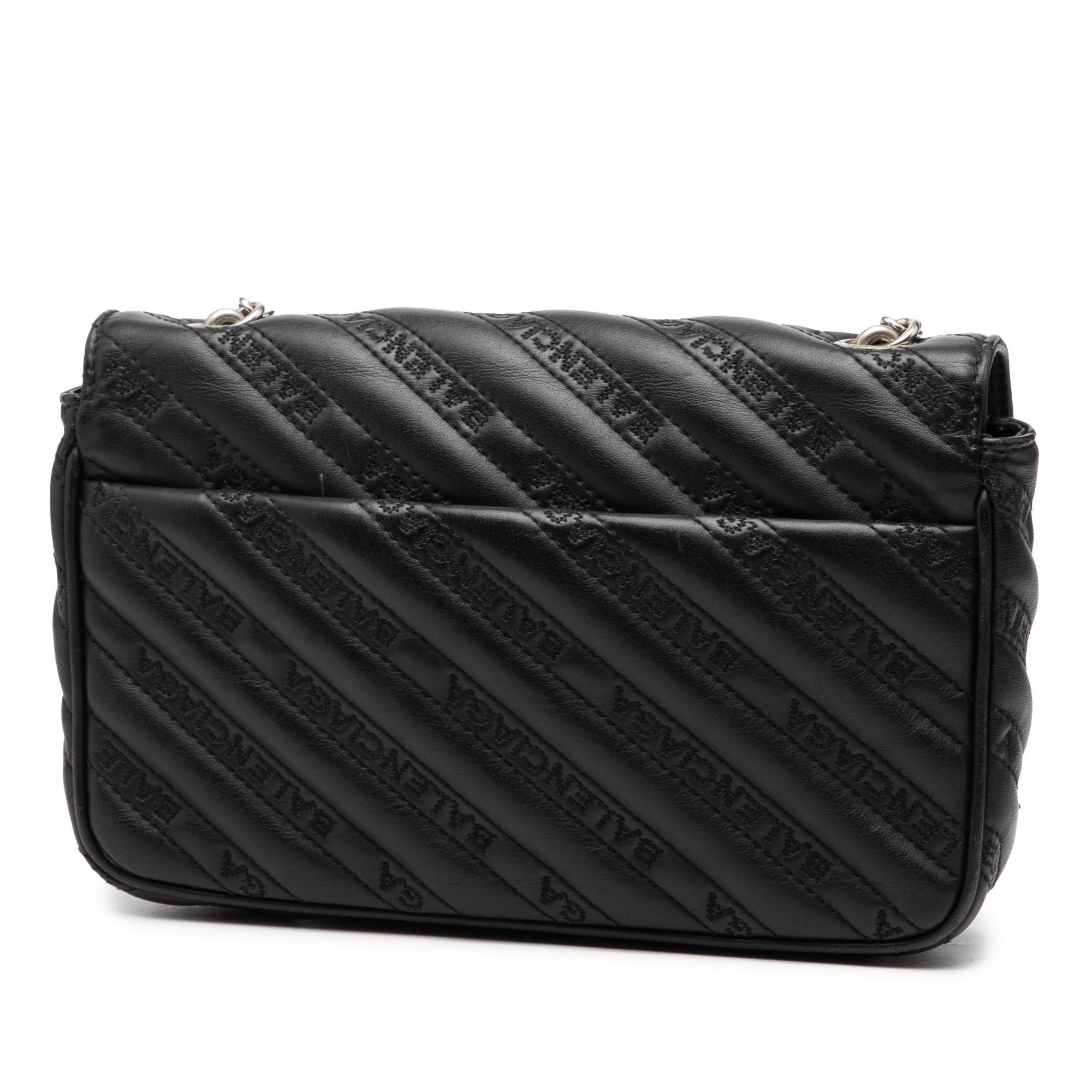 Balenciaga Embossed Leather Allover Logo BB Wallet on Chain Size ONE SIZE - 2 Thumbnail