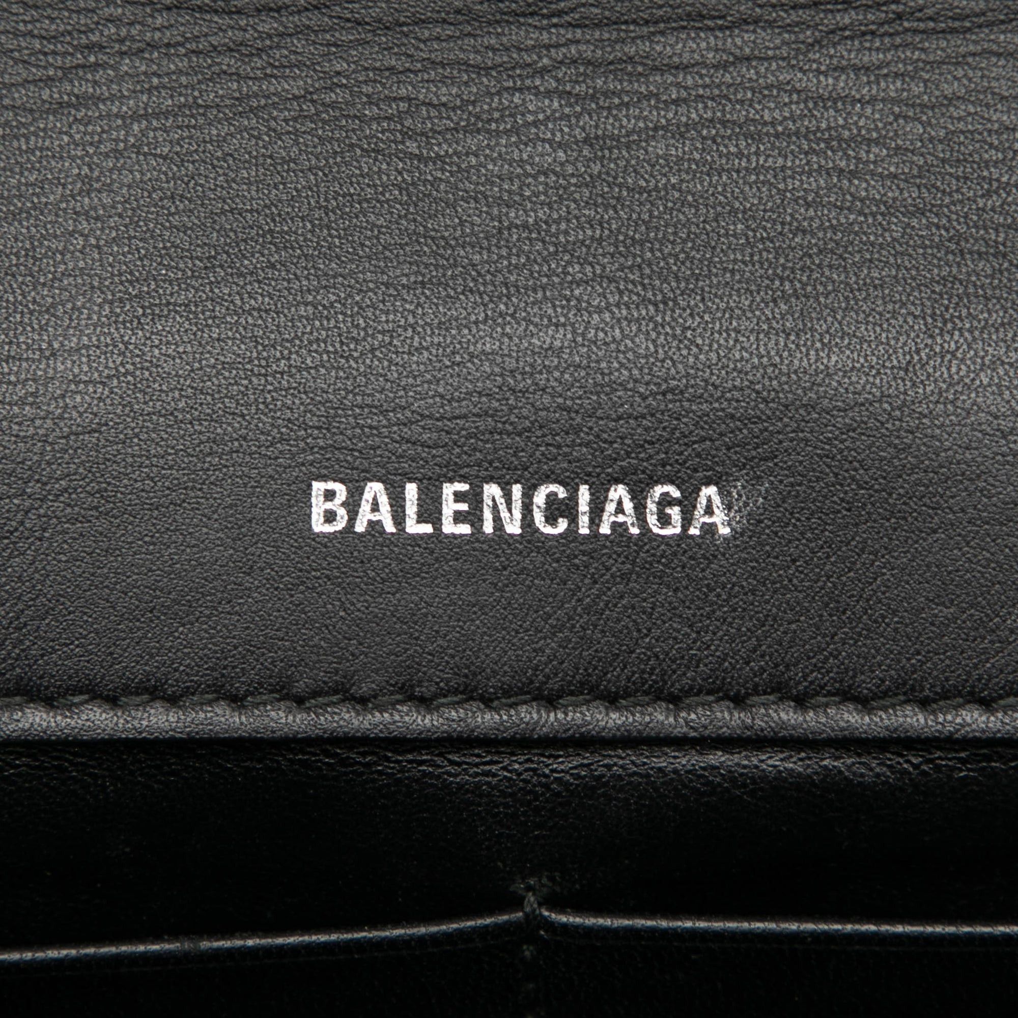 Balenciaga Embossed Leather Allover Logo BB Wallet on Chain Size ONE SIZE - 5 Thumbnail