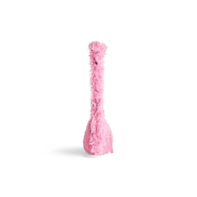 Balenciaga le cagole xs shoulder bag fake fur in pink Size ONE SIZE - 3 Thumbnail
