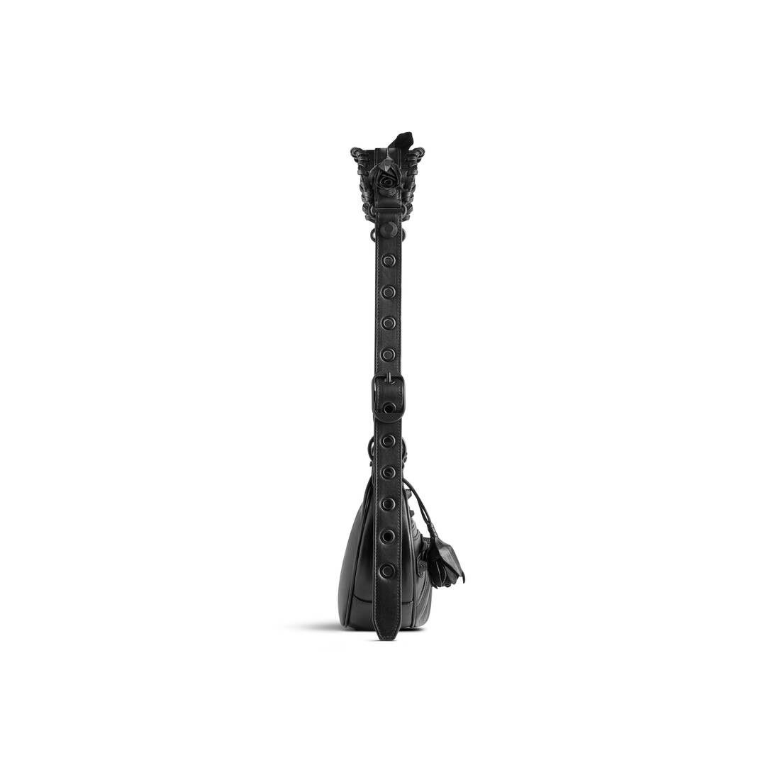 Balenciaga le cagole xs shoulder bag in black arena lambskin with roses,matte black hardware Size ONE SIZE - 3 Thumbnail