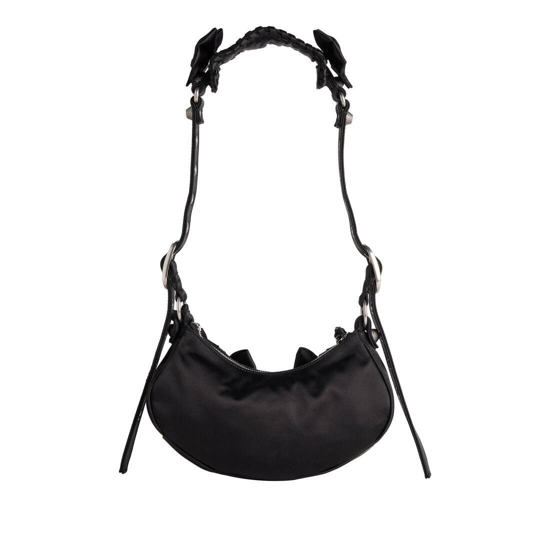 Balenciaga le cagole xs bag in black viscose and mulberry silk satin Size ONE SIZE - 2 Thumbnail