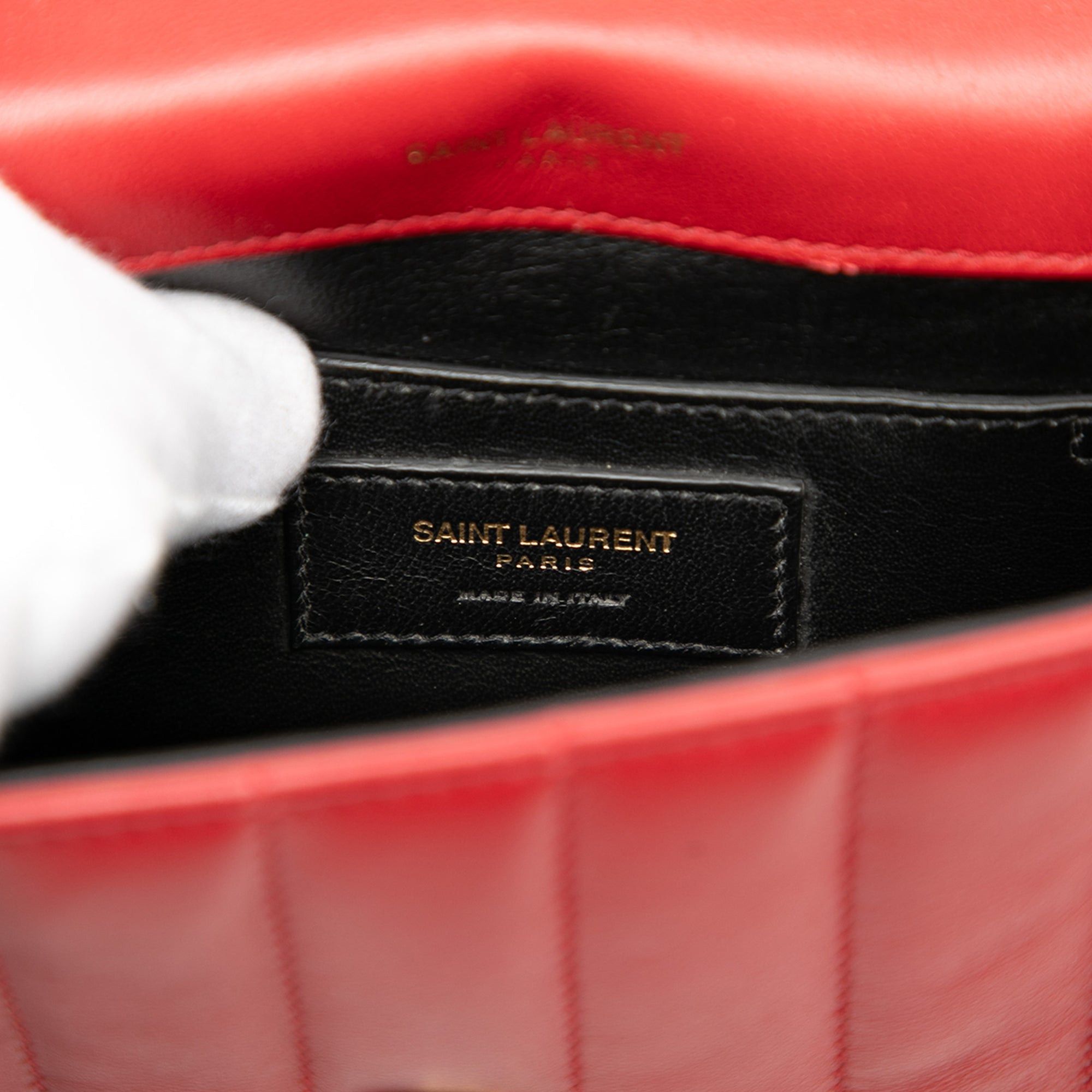Saint Laurent Paris Small Lambskin Monogram Vicky Chain Bag Size ONE SIZE - 5 Thumbnail