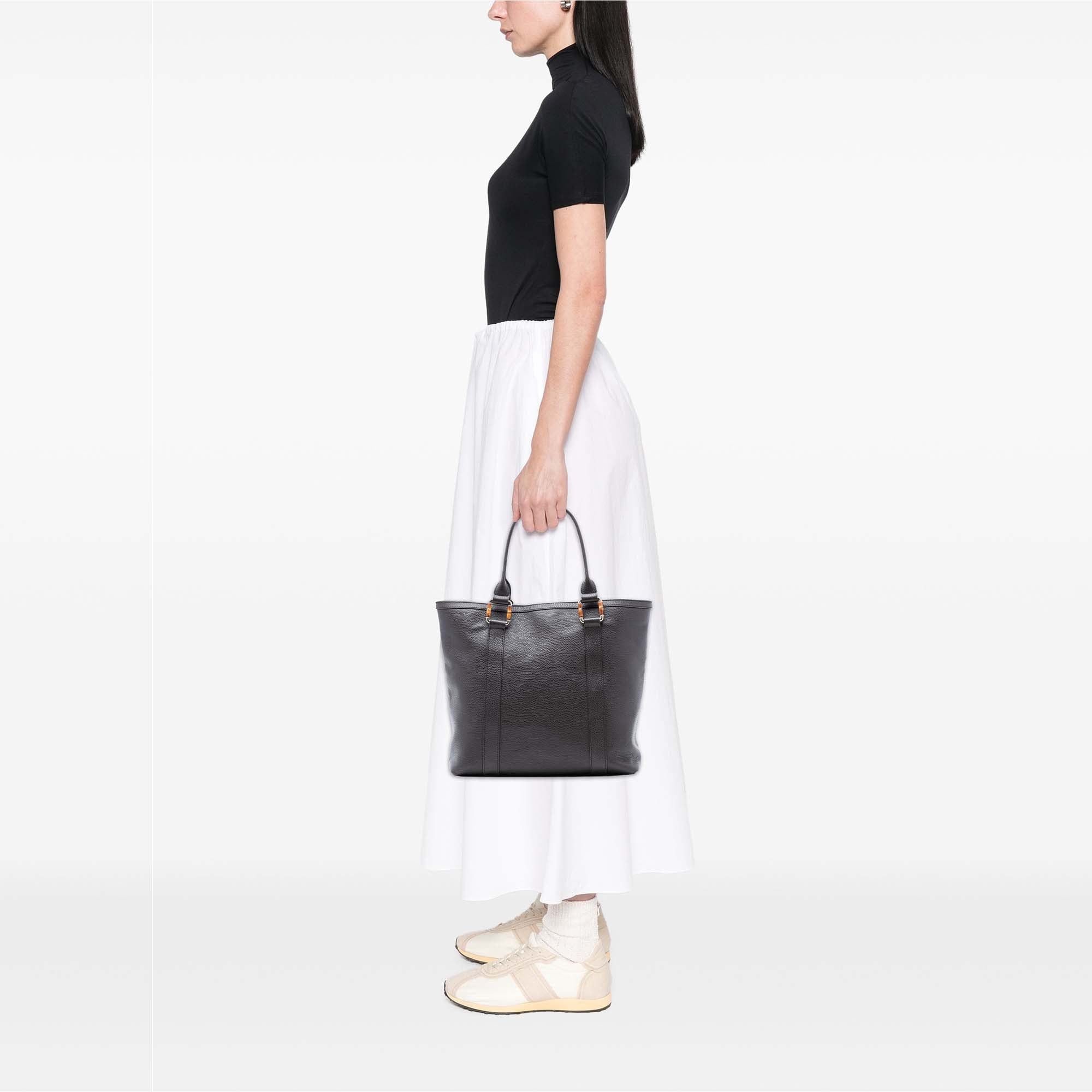 Gucci Grained Calfskin Bamboo Shopper Tote Size ONE SIZE - 7 Thumbnail