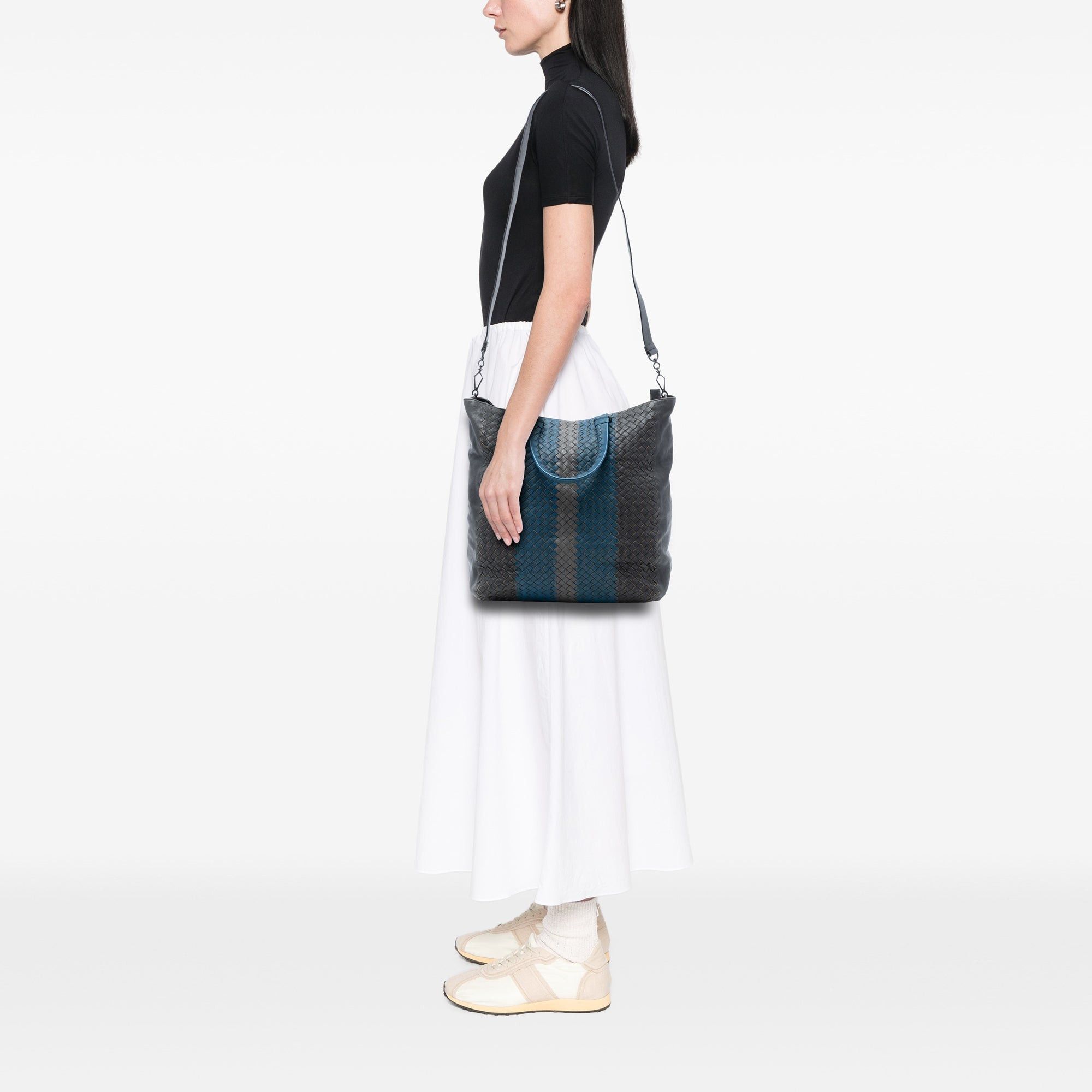 Bottega Veneta Tricolor Nappa Intrecciato Convertible Tote Size ONE SIZE - 7 Thumbnail