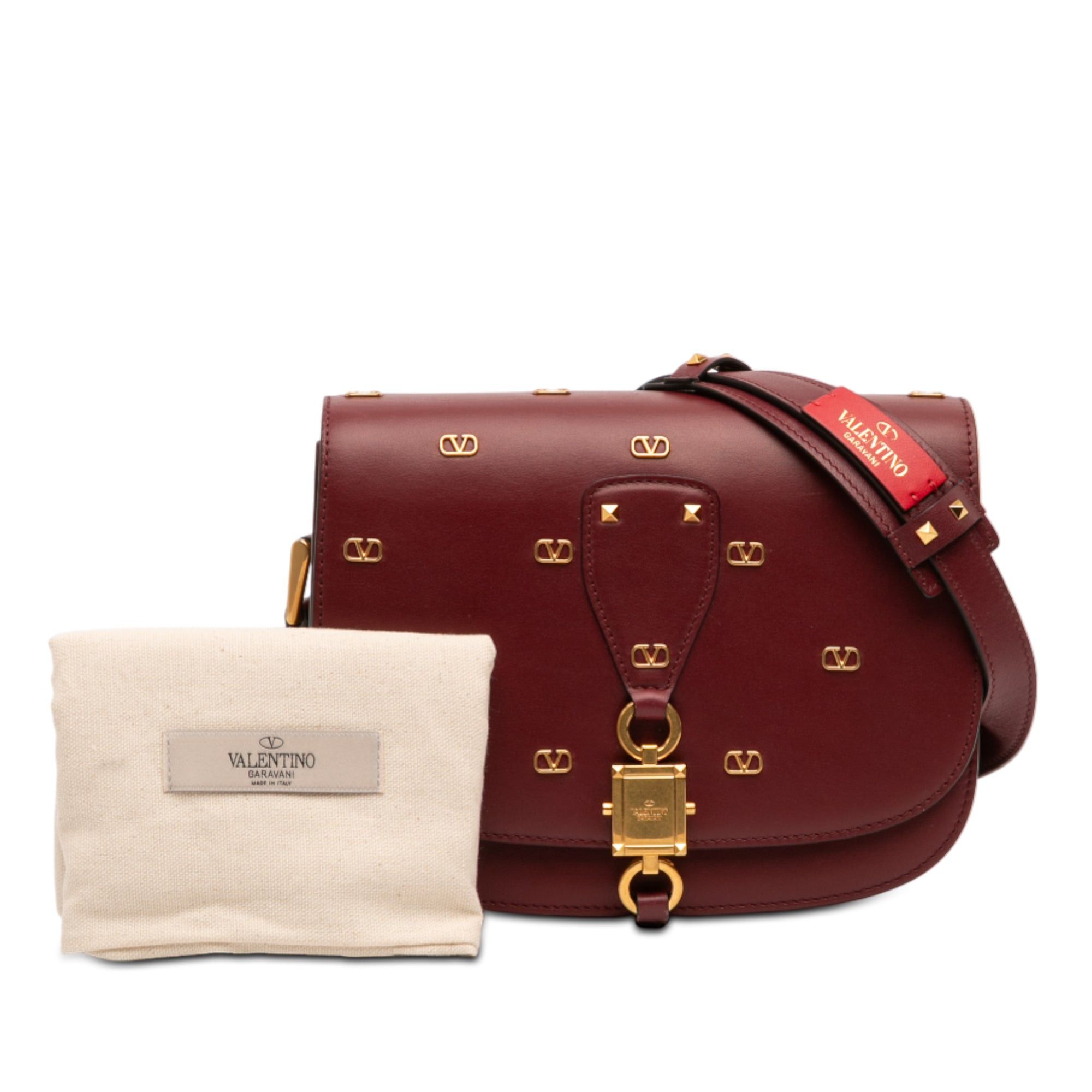 Valentino VLogo Embellished Leather Crossbody Size ONE SIZE - 9 Thumbnail