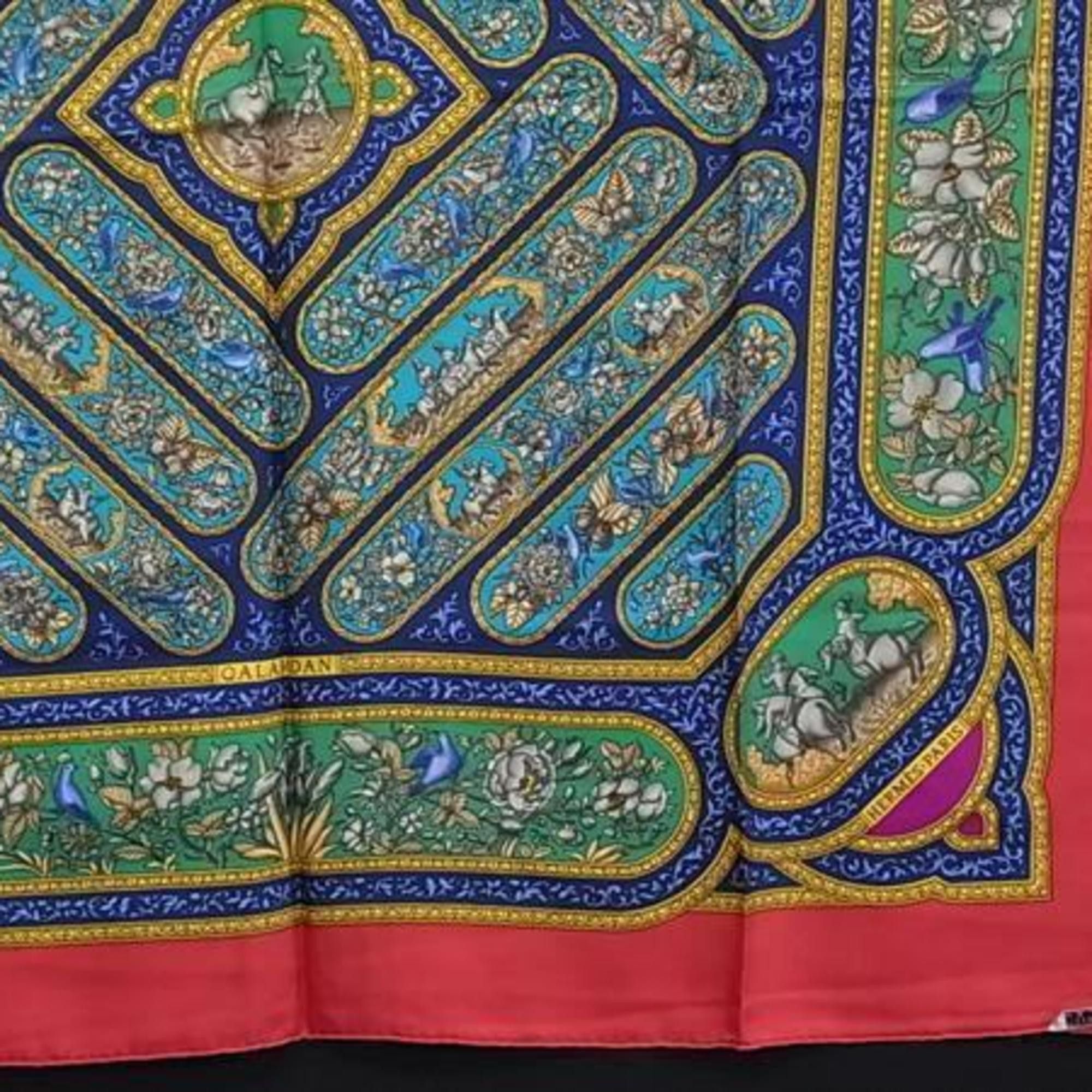Hermes HERMES QALAMDAN Women's Silk Scarf, Carré 90, Multicolor Size ONE SIZE - 4 Thumbnail