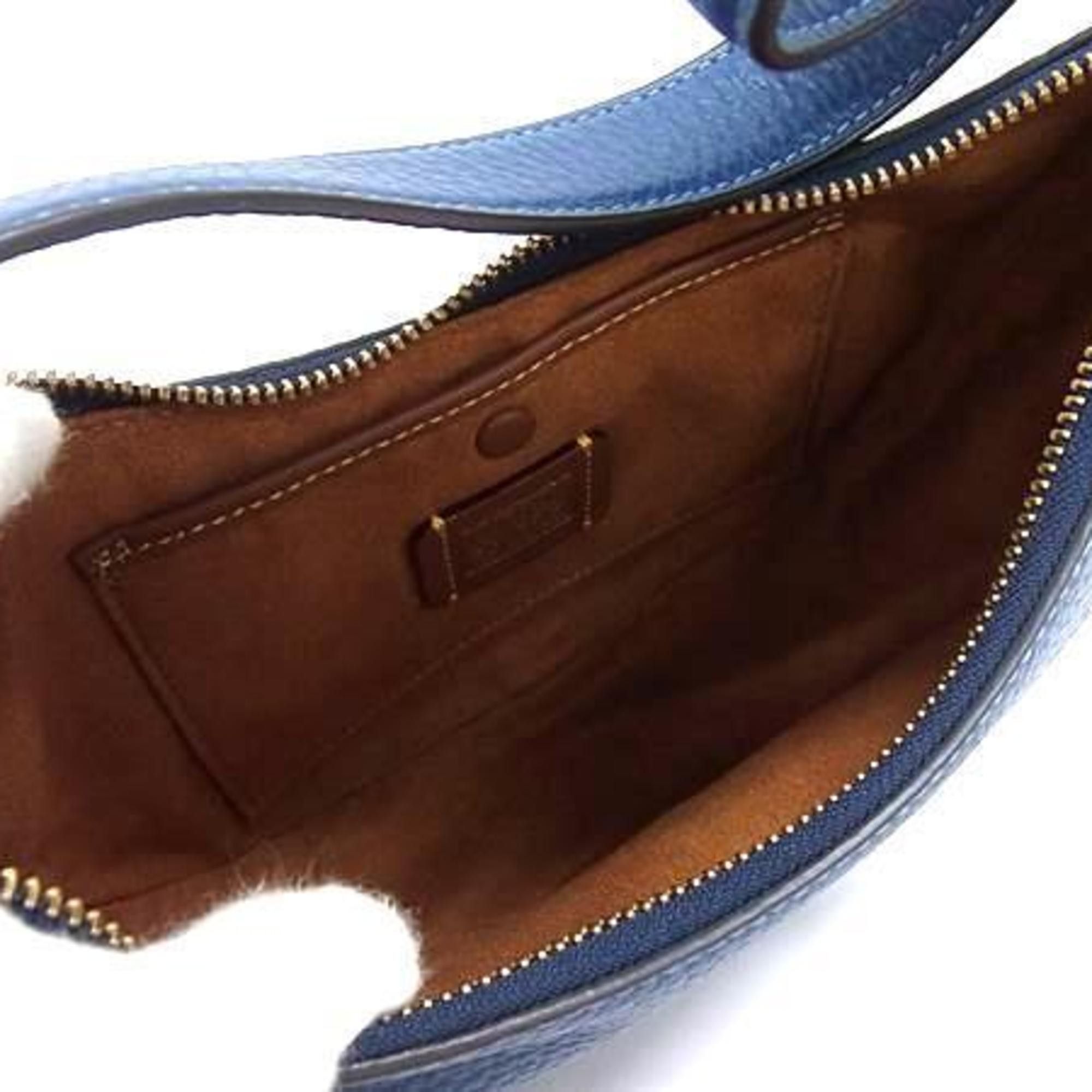 Coach COACH Luna Shoulder Bag CC439 Blue Leather Women's Size ONE SIZE - 6 Thumbnail
