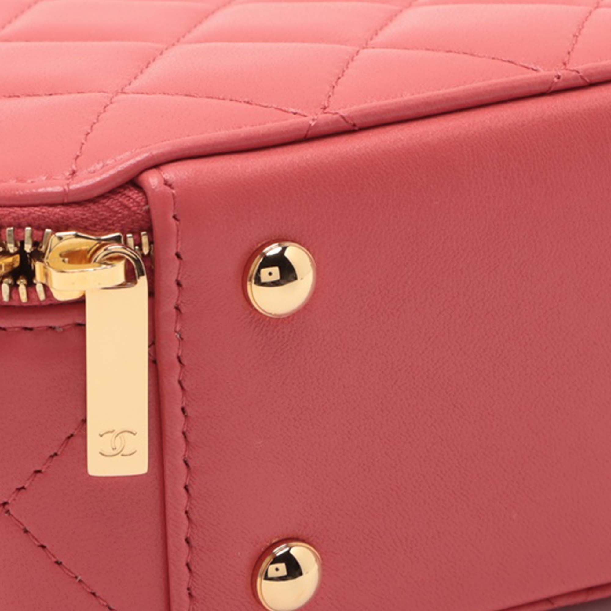 Chanel Quilted Lambskin Chic Riviera Top Handle Vanity Case Size ONE SIZE - 6 Thumbnail