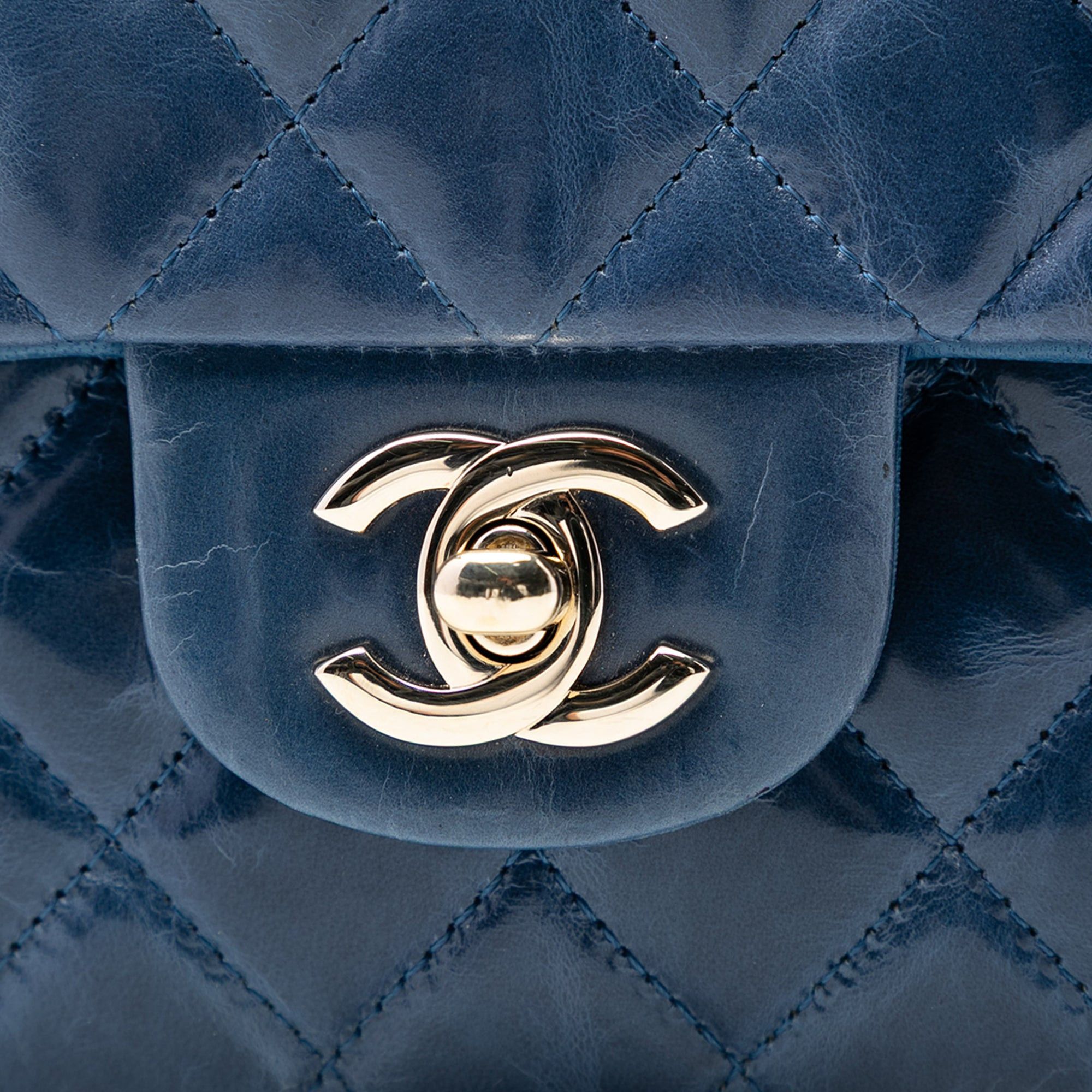 Chanel Medium Classic Glazed Calfskin Camellia Double Flap Size ONE SIZE - 5 Thumbnail