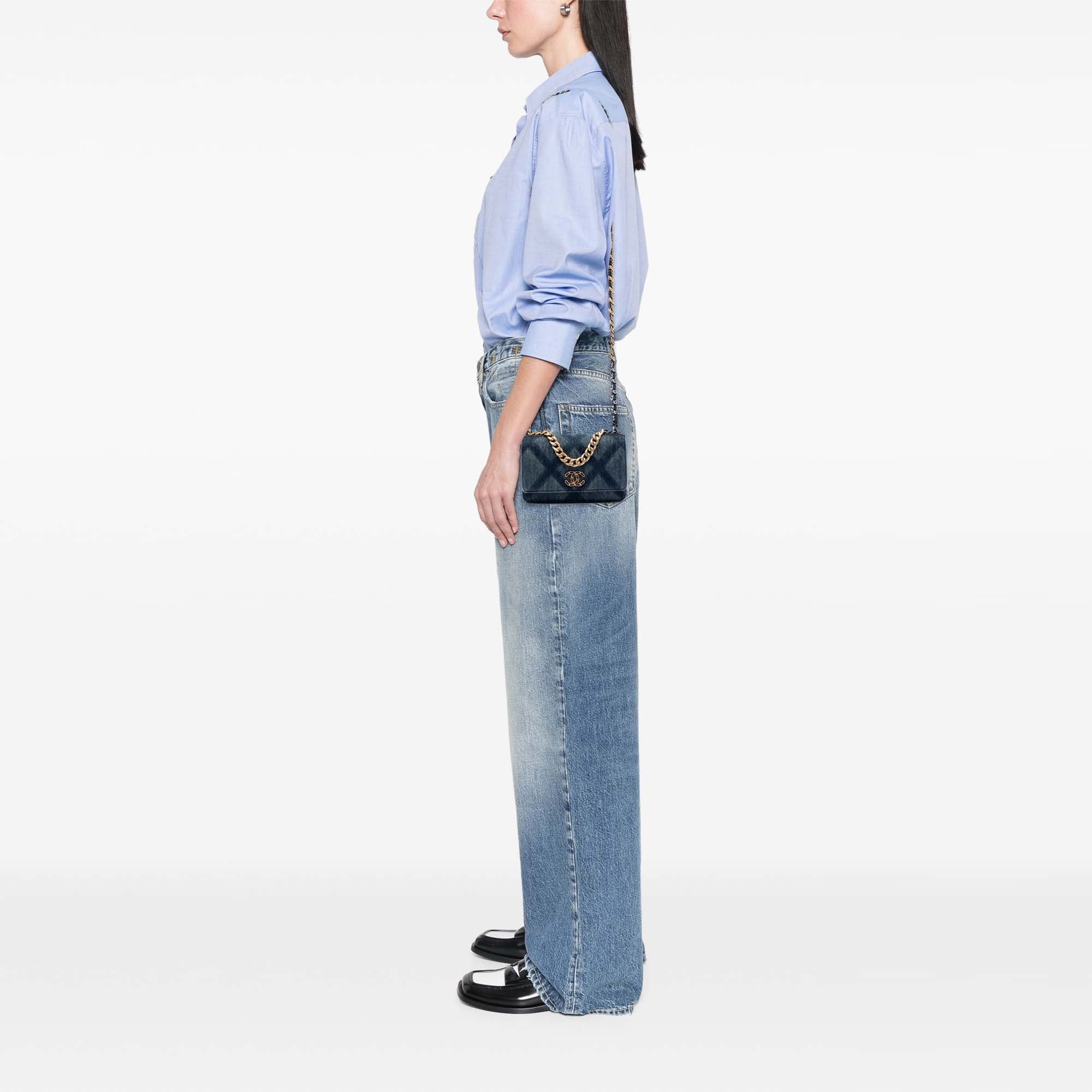 Chanel Denim 19 Flap Wallet On Chain Size ONE SIZE - 8 Thumbnail