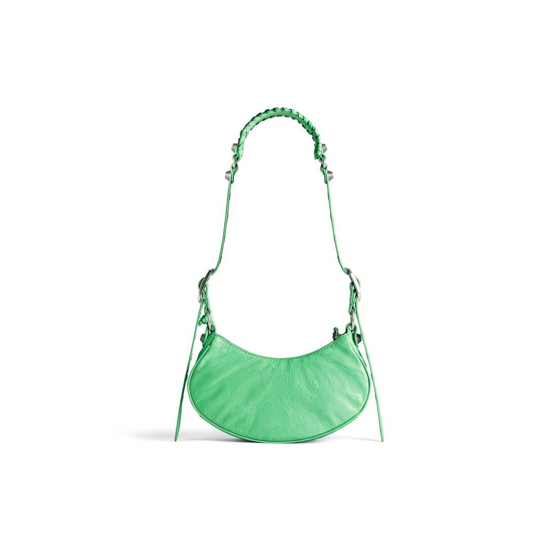 Balenciaga le cagole xs shoulder bag in light green arena lambskin leather with antique silver-tone hardware Size ONE SIZE - 2 Thumbnail