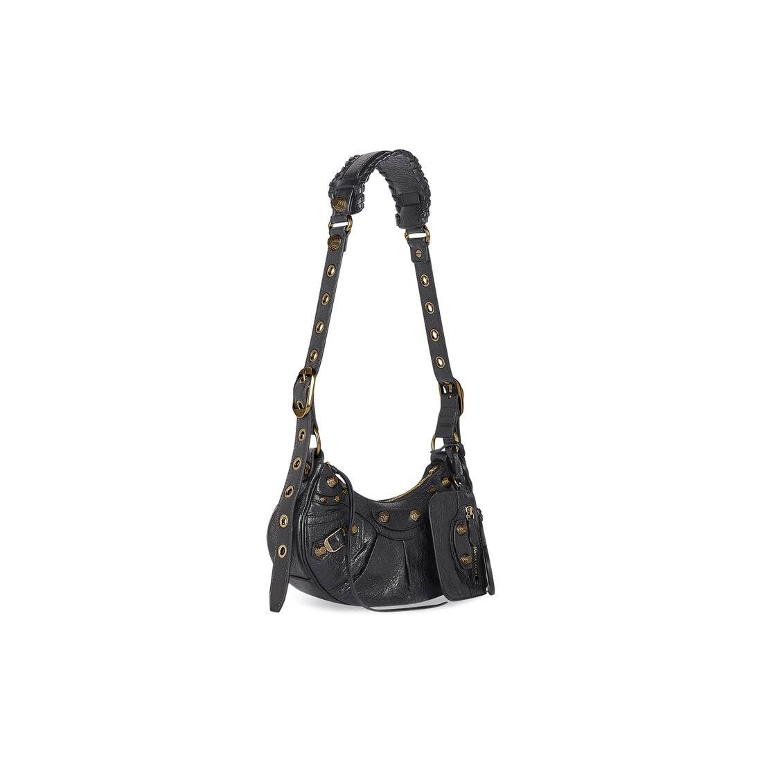 Balenciaga le cagole xs shoulder bag in black arena lambskin leather with antique gold-tone hardware Size ONE SIZE - 2 Thumbnail