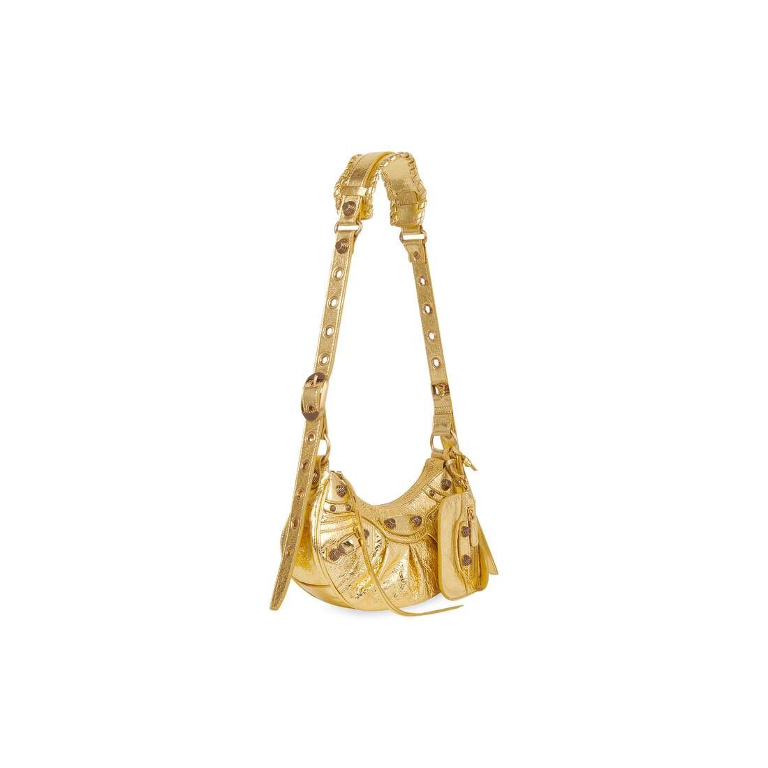Balenciaga le cagole xs shoulder bag in metallic gold arena lambskin leather with antique gold trim Size ONE SIZE - 2 Thumbnail