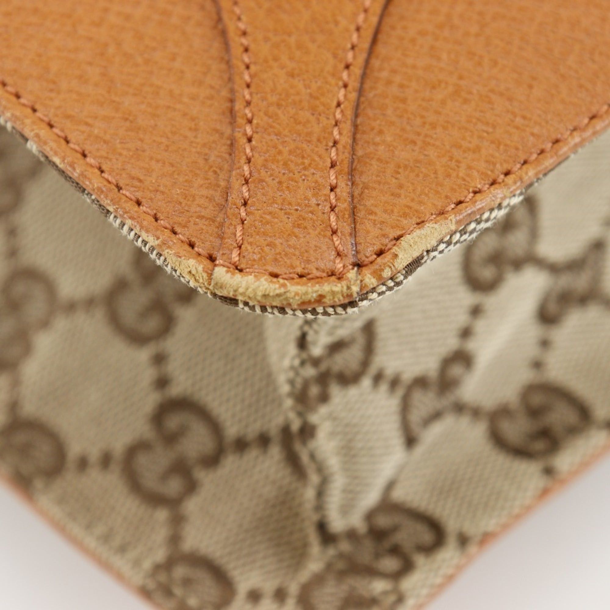 Gucci Gucci GG Canvas Brown A4 Tote Bag (120898) Unisex Size ONE SIZE - 6 Thumbnail