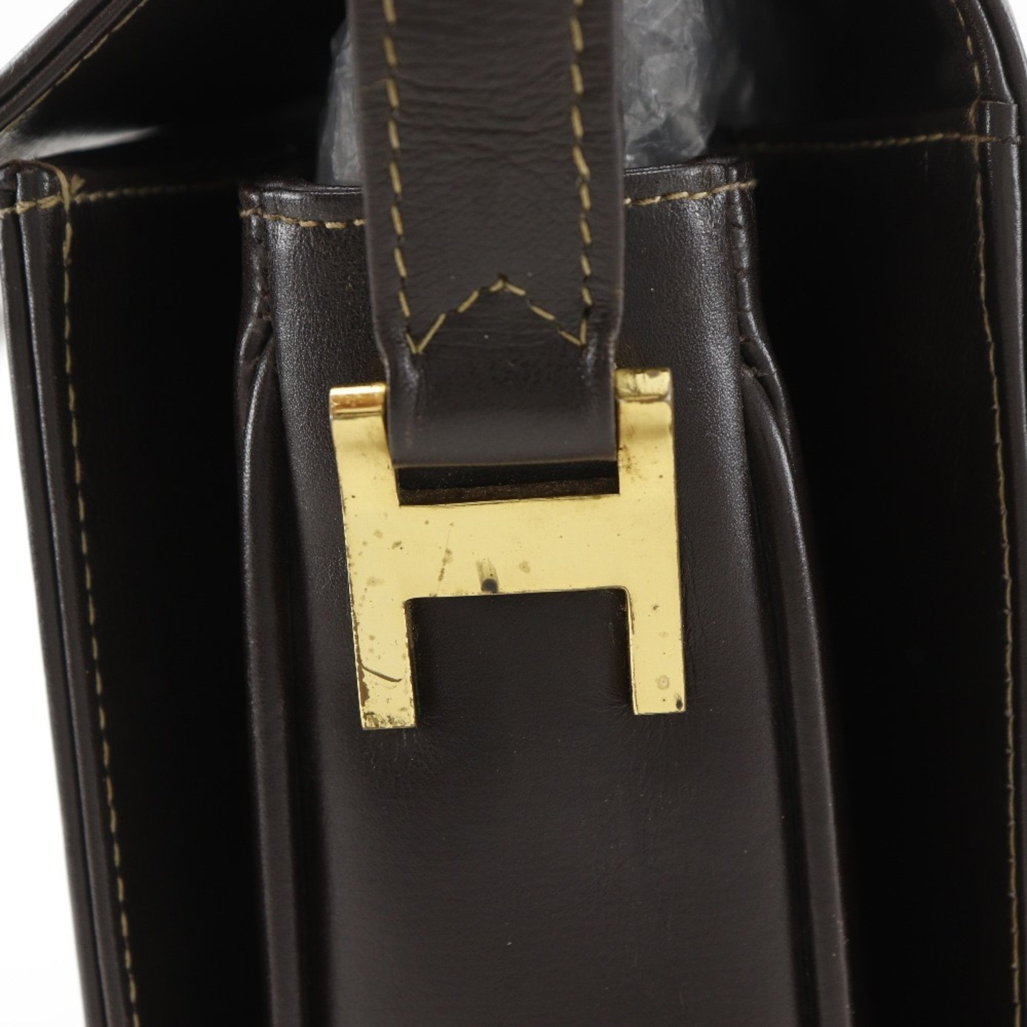 Celine Celine Vintage Handbag, Canvas and Calfskin, Brown, Women's Size ONE SIZE - 16 Thumbnail