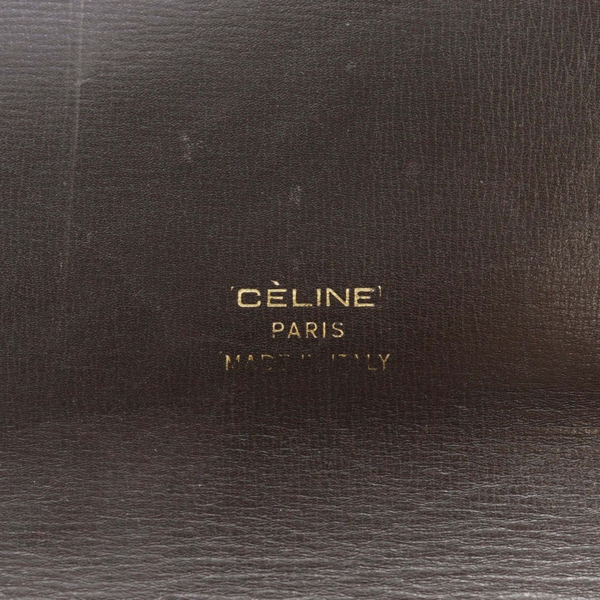 Celine Celine Vintage Handbag, Canvas and Calfskin, Brown, Women's Size ONE SIZE - 18 Thumbnail
