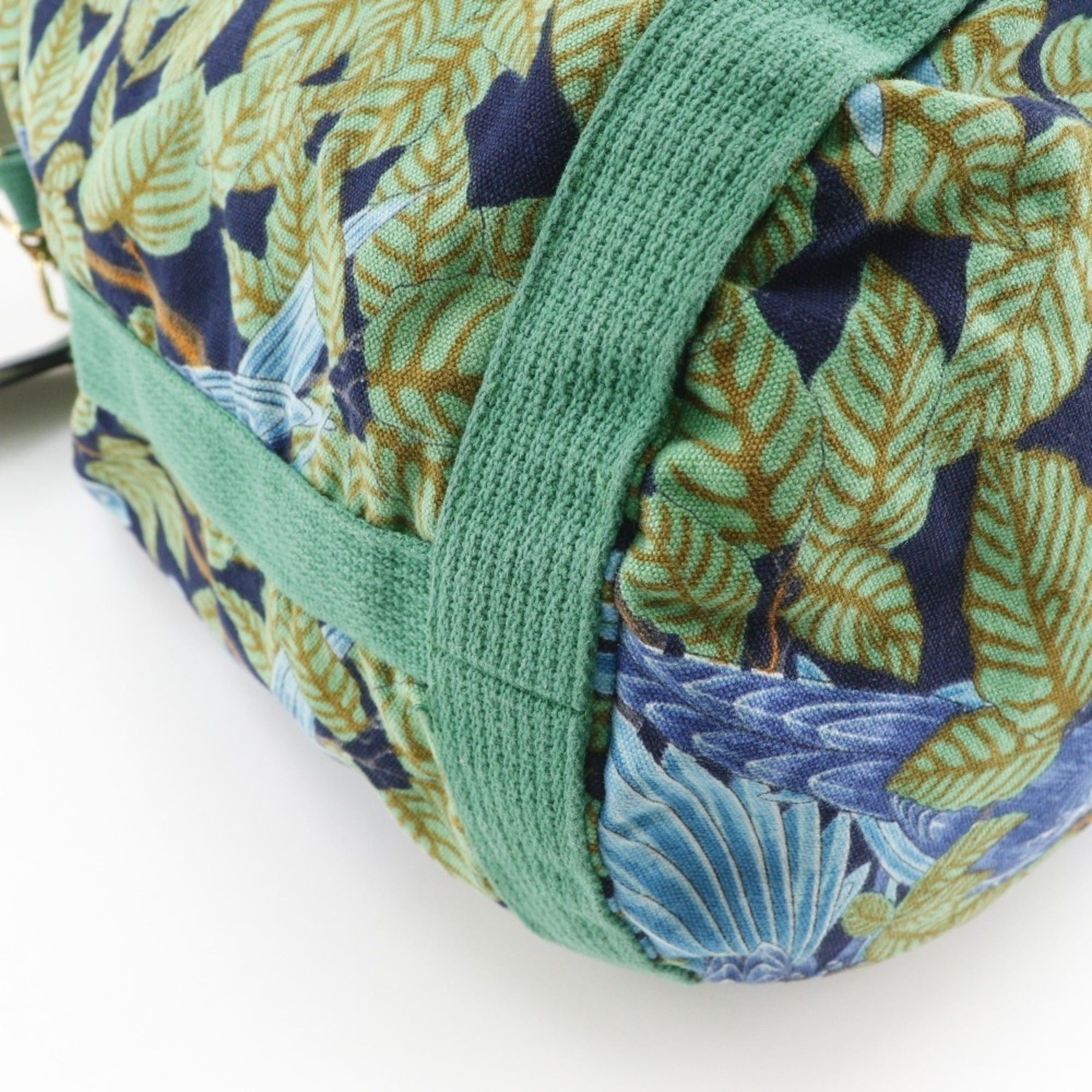 Hermes Hermes Hermès Botanical and Bird Print Cotton Shoulder Bag, Green, A5 Purse, Women's Size ONE SIZE - 4 Thumbnail