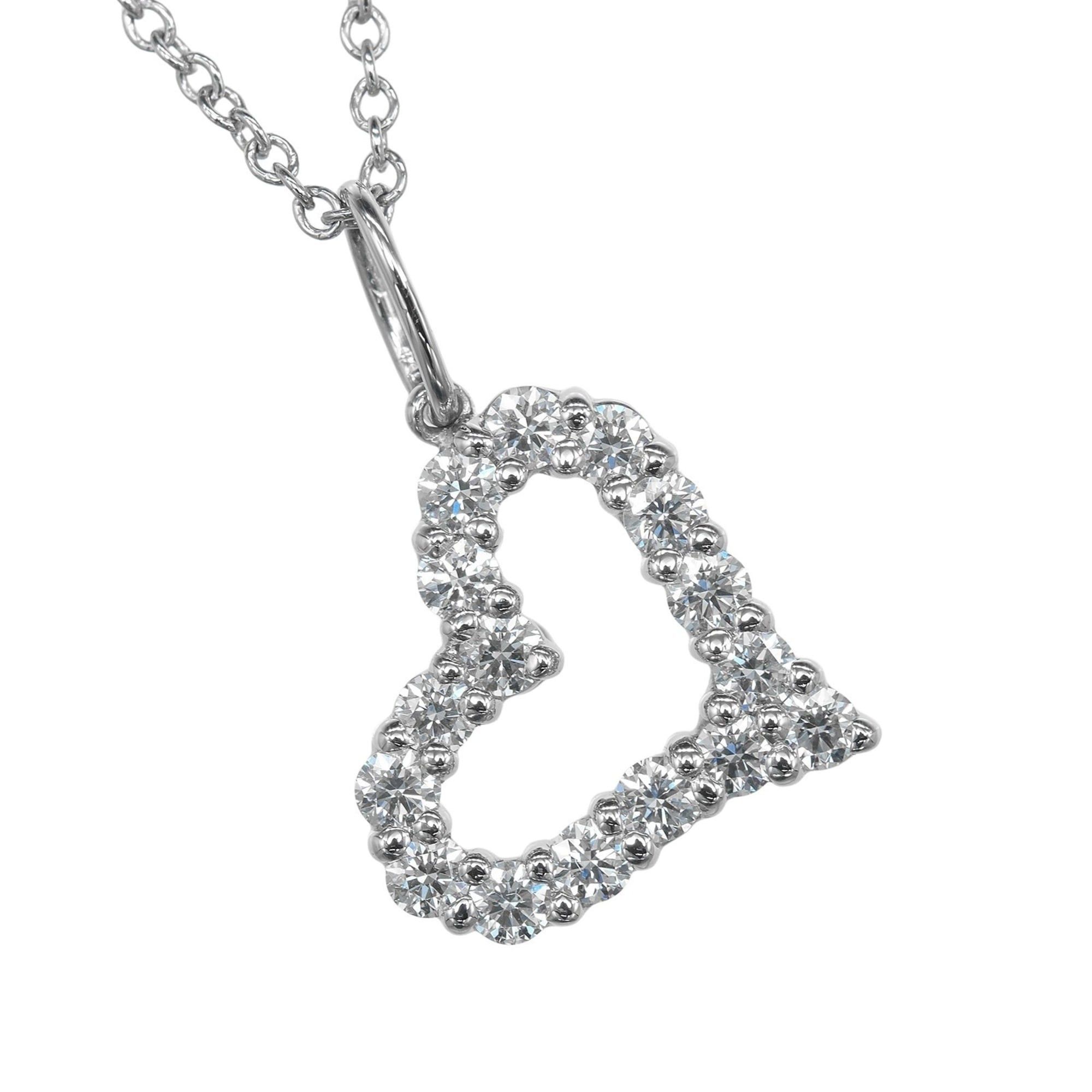 Tiffany & Co. Tiffany & Co. Sentimental Heart Necklace, Pt950 Platinum, Diamond, Approx. 3.6g Size ONE SIZE - 4 Thumbnail