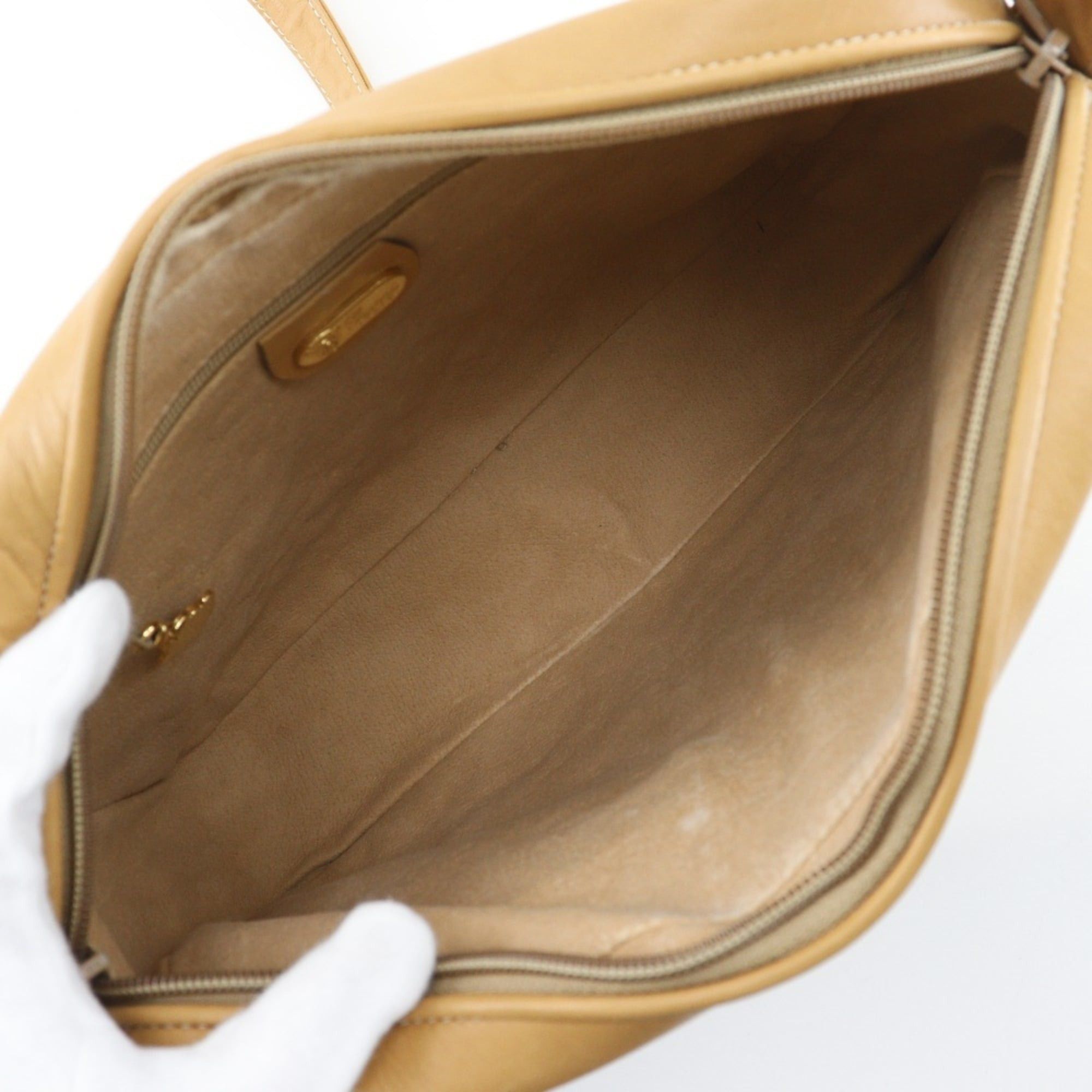 Gucci Gucci Old Shoulder Bag, Vintage Calfskin, Beige, A5, Double Zipper, Gucci, Women's Size ONE SIZE - 5 Thumbnail