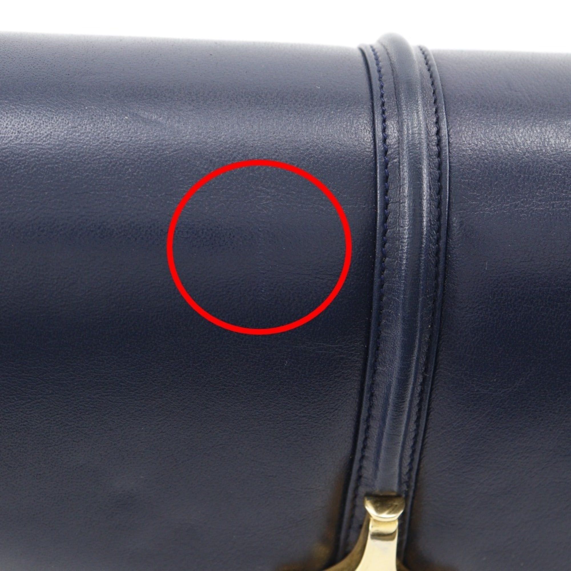 Gucci Gucci Old Shoulder Bag, Vintage Calfskin, Navy Blue, with Magnetic closure, Gucci, Women's Size ONE SIZE - 9 Thumbnail