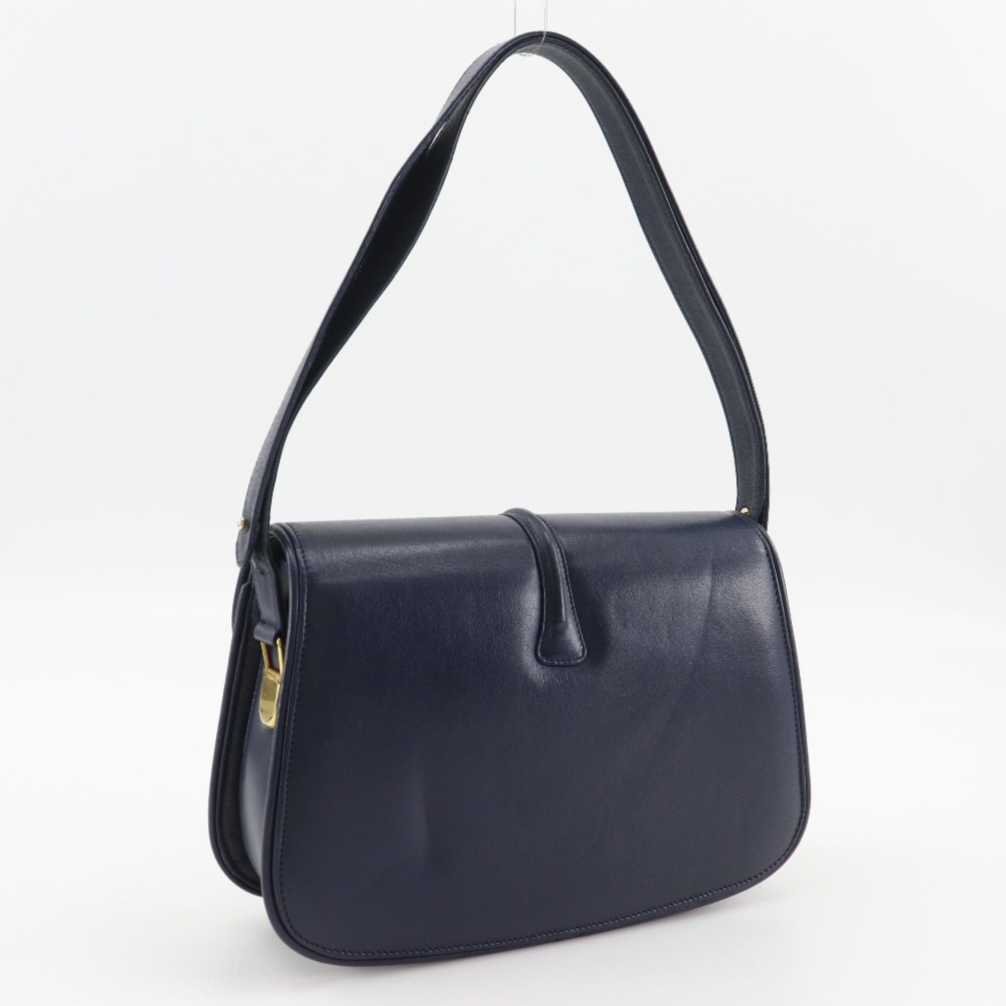 Gucci Gucci Old Shoulder Bag, Vintage Calfskin, Navy Blue, with Magnetic closure, Gucci, Women's Size ONE SIZE - 3 Thumbnail