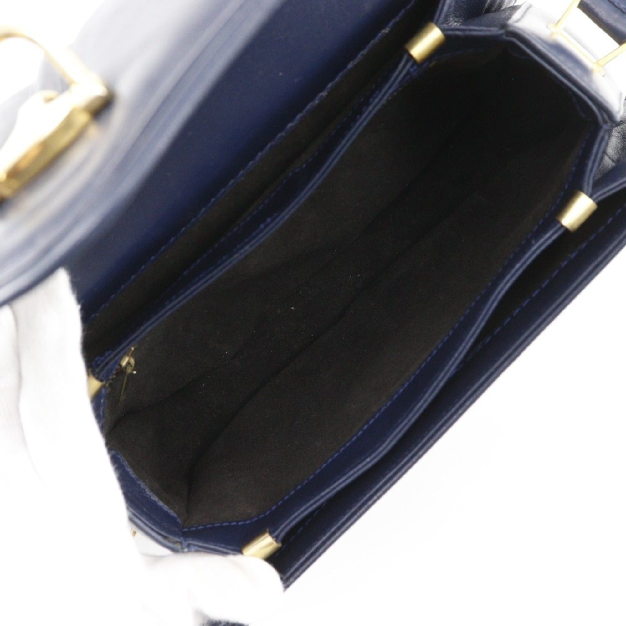 Gucci Gucci Old Shoulder Bag, Vintage Calfskin, Navy Blue, with Magnetic closure, Gucci, Women's Size ONE SIZE - 6 Thumbnail