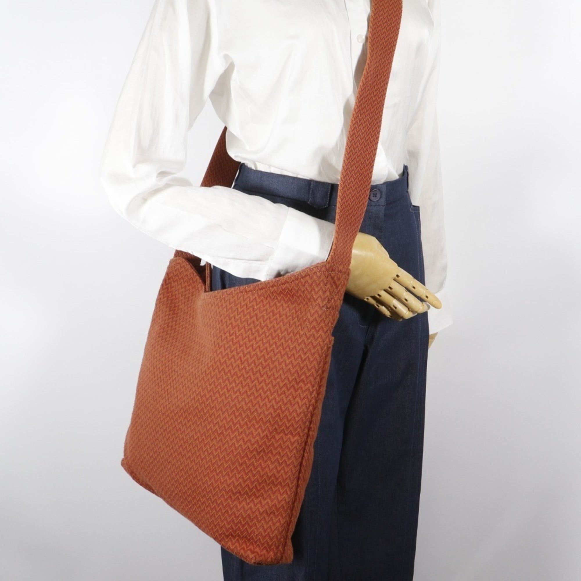 Hermes Hermes Hermès Sac des Pansages Shoulder Bag, Canvas, Orange, A4, Unisex Size ONE SIZE - 10 Thumbnail
