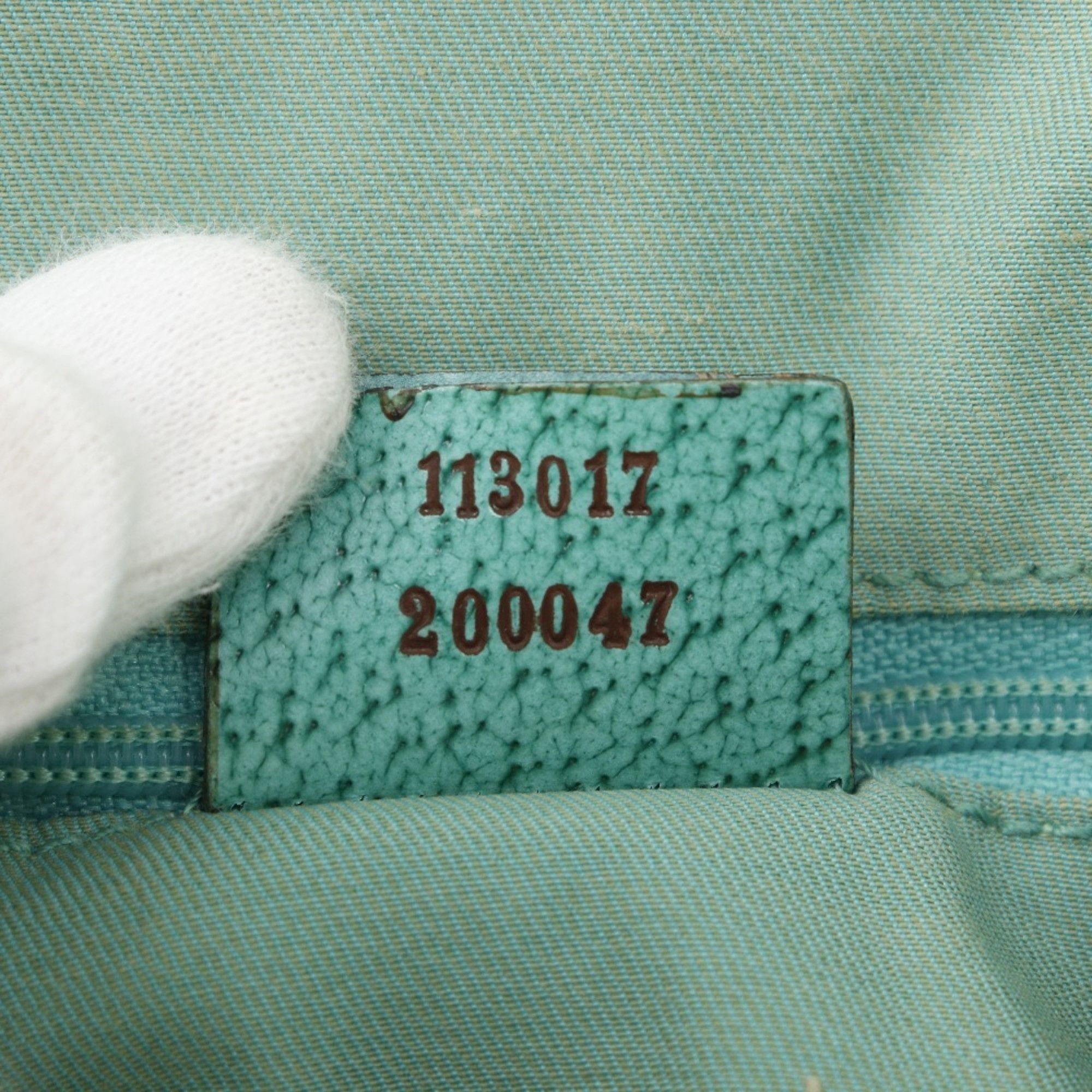 Gucci Gucci Tote Bag 113017 GG Canvas Beige/Green A4 Size Women's Size ONE SIZE - 16 Thumbnail